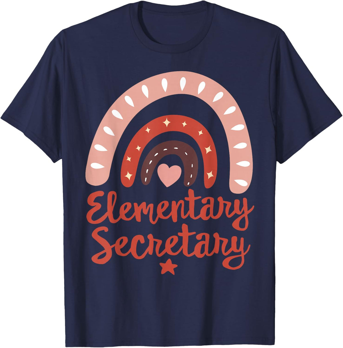 School Secretary Cute Office Clerk Appreciation Back School T-Shirt - Navy Blue
