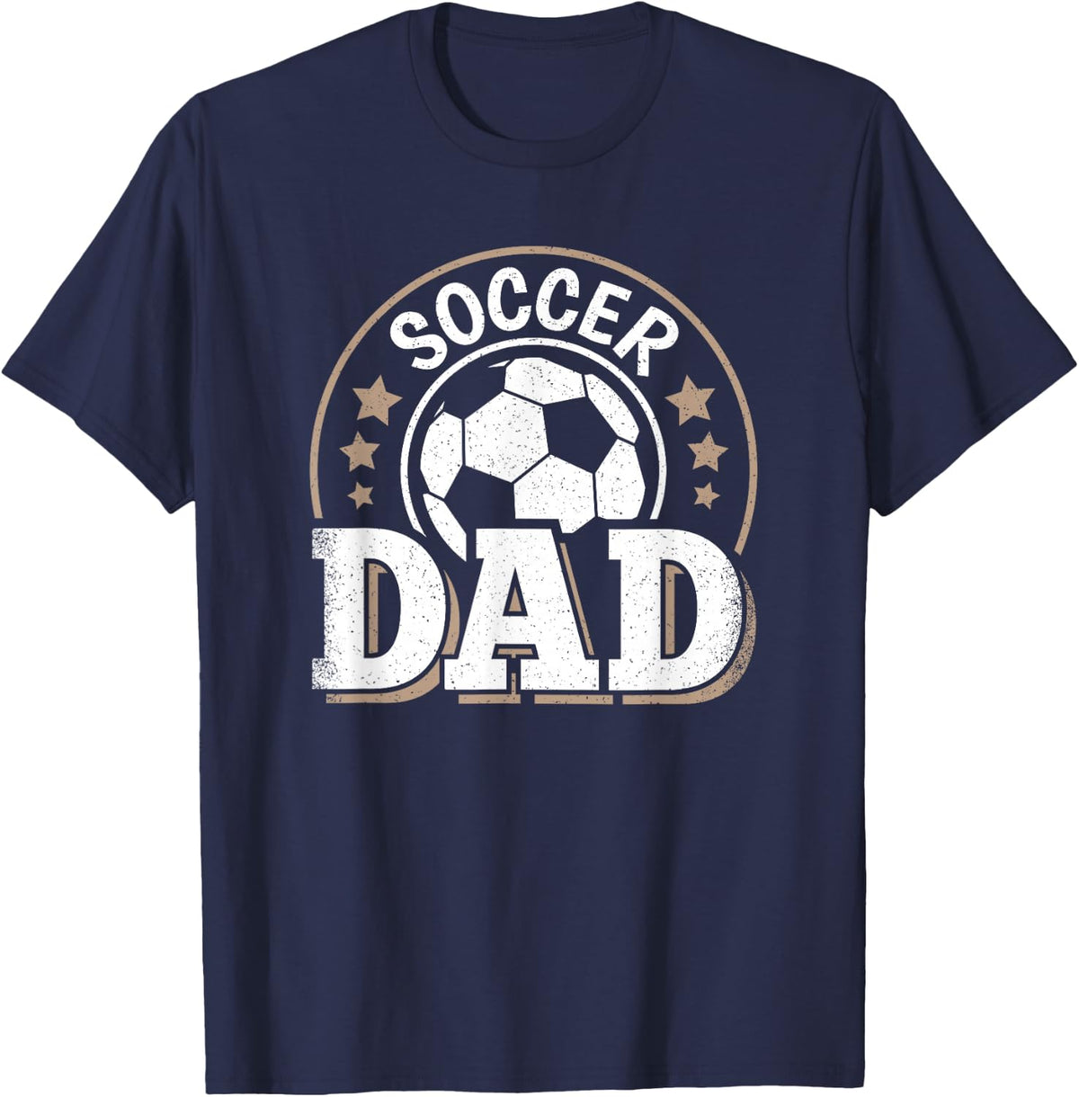 Soccer Dad Soccer Player Son Daughter Funny Soccer Dad T-Shirt - Navy Blue