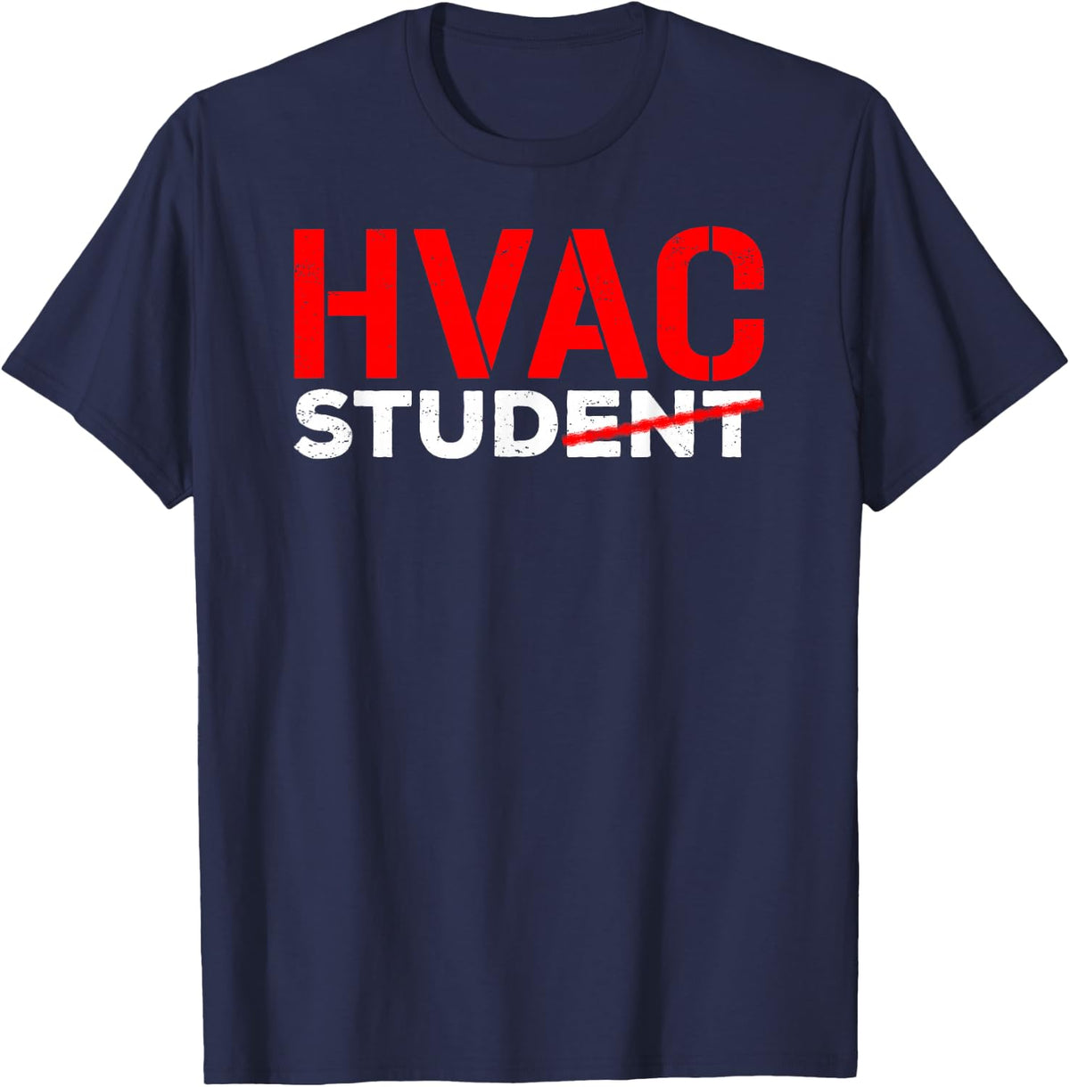 HVAC Student HVAC Technician Mechanic Repairman T-Shirt - Navy Blue