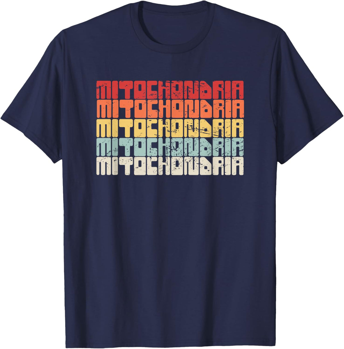 Mitochondria Biology Teacher/Animal Cell Mitochondria T-Shirt - Navy Blue