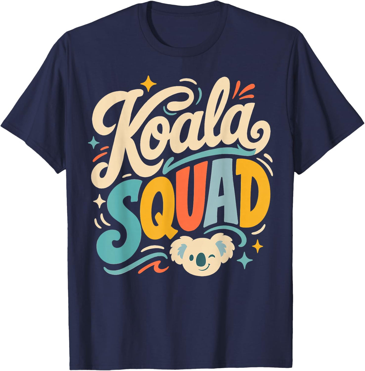 Graphic Koala Squad T-Shirt - Navy Blue