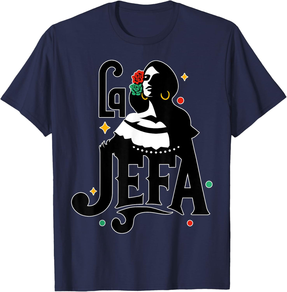 La Jefa The Boss in Spanish Funny Mexican Quote T-Shirt - Navy Blue