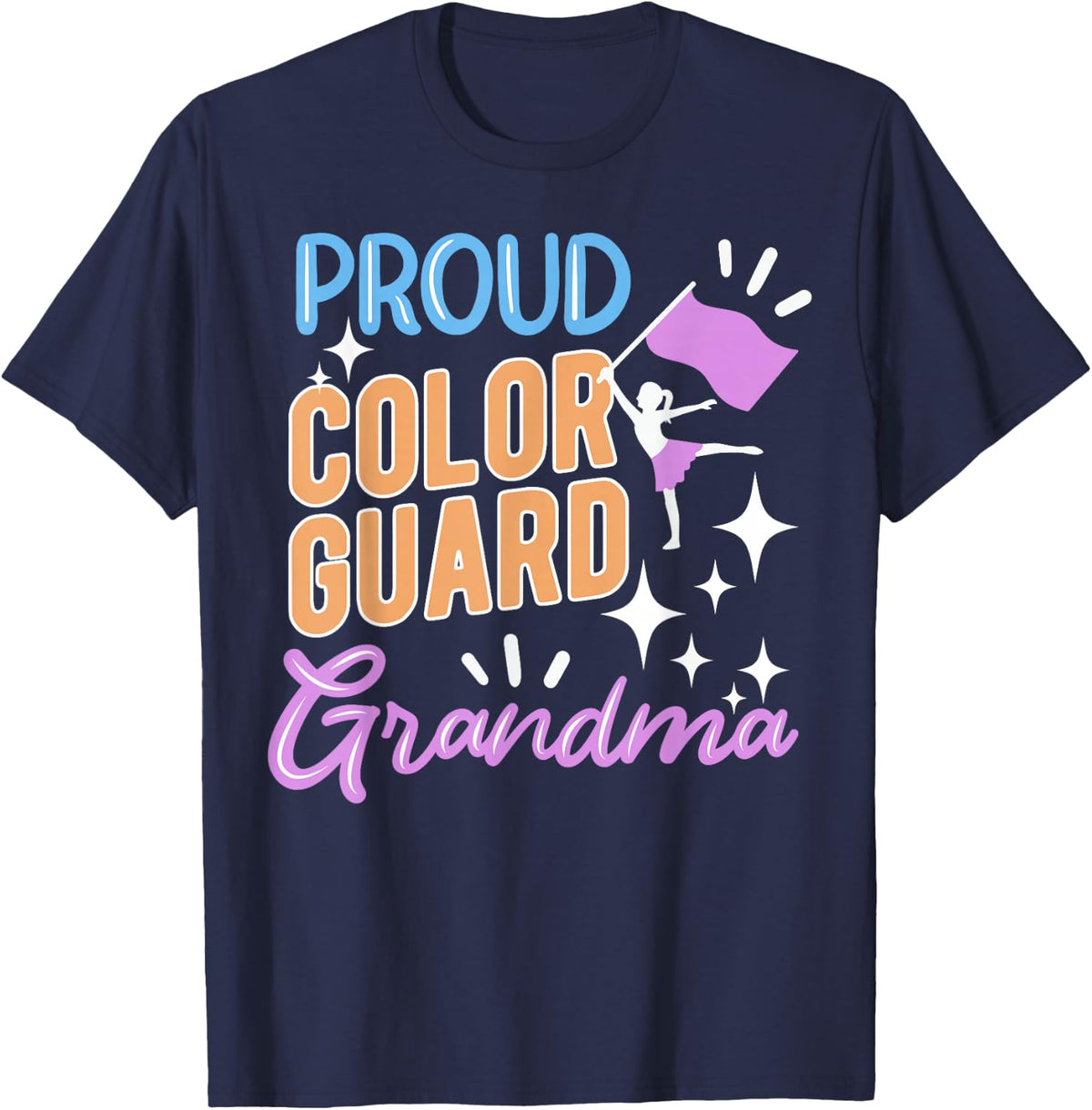 Color Guard Grandma T-Shirt - Navy Blue