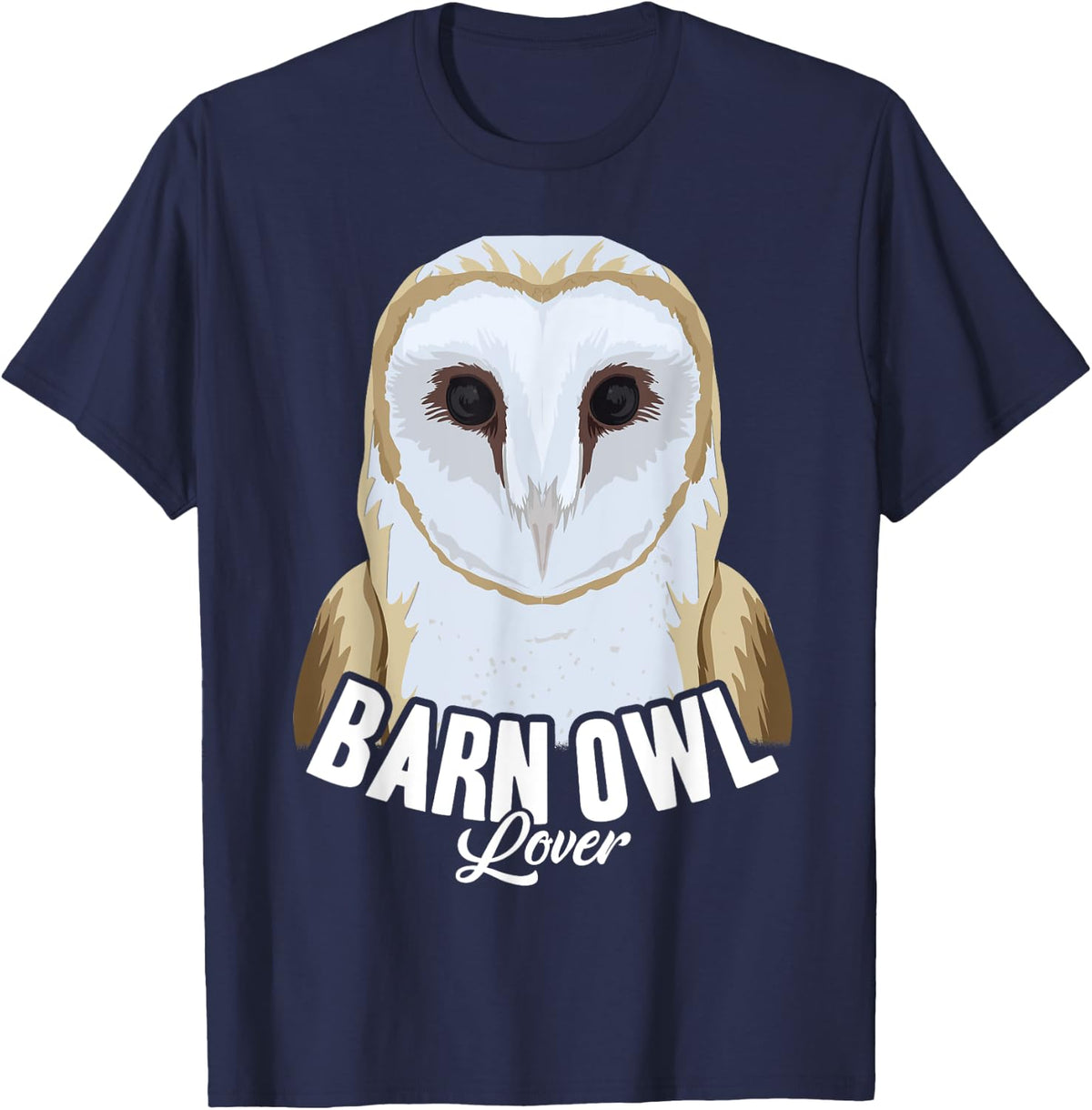Types Of Owls Shirt, Barn Owl T-Shirt - Navy Blue