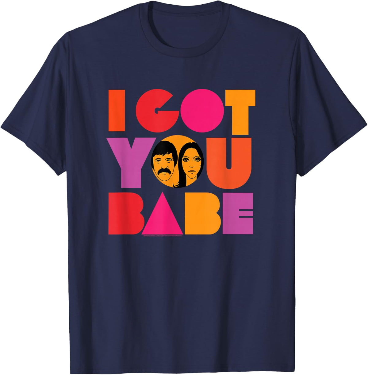 Sonny & Cher I Got You Babe T-Shirt - Navy Blue