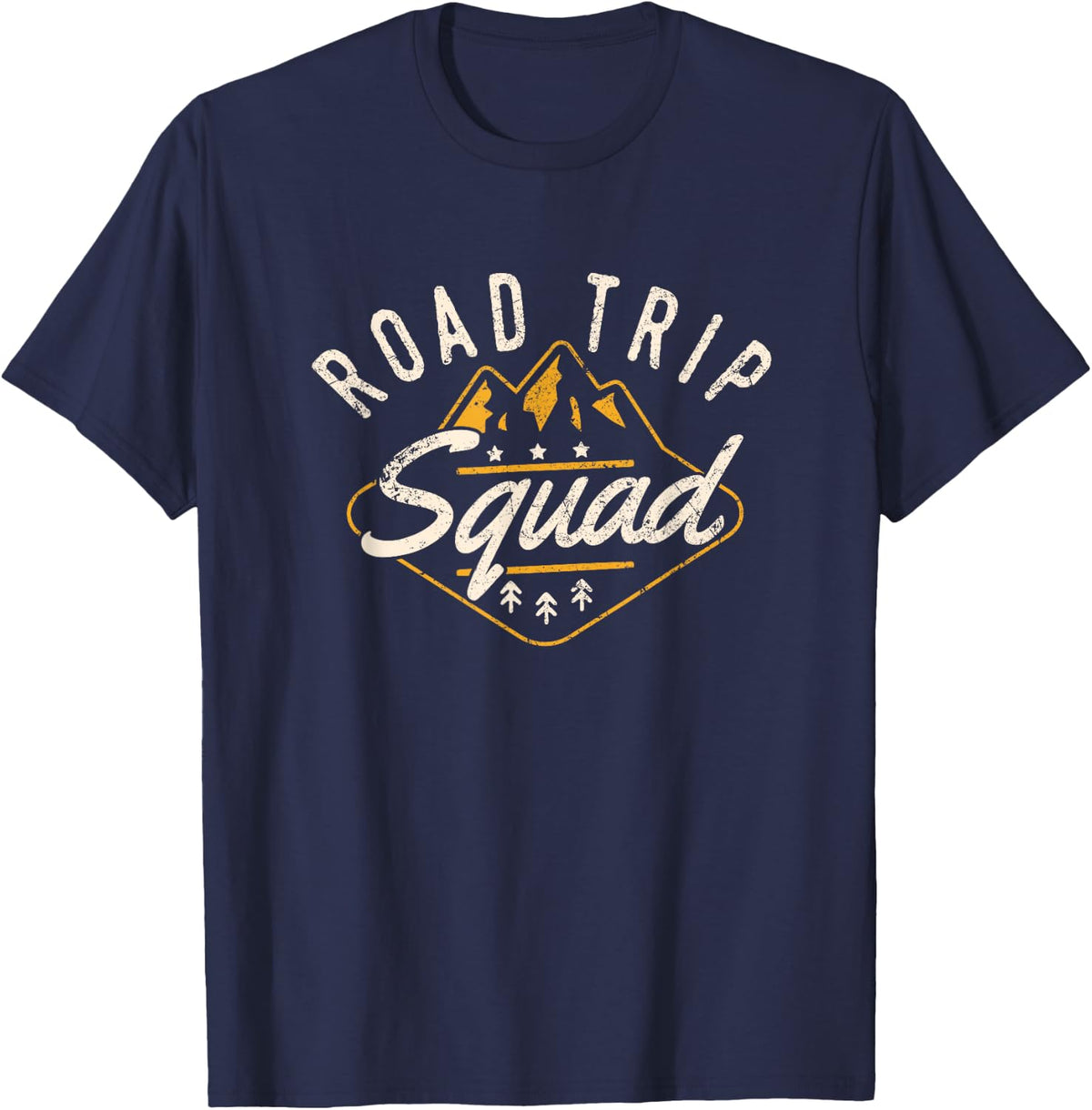 Road Trip Squad Shirt Hiking Camping Travel Men Women T-Shirt - Navy Blue