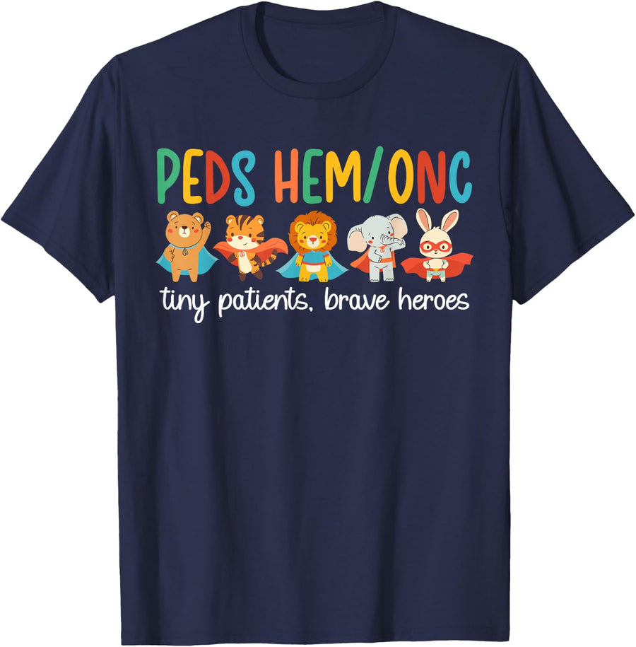 Peds Hem Onc Nurse Pediatric Hematology Oncology Nurse T-Shirt - Navy Blue