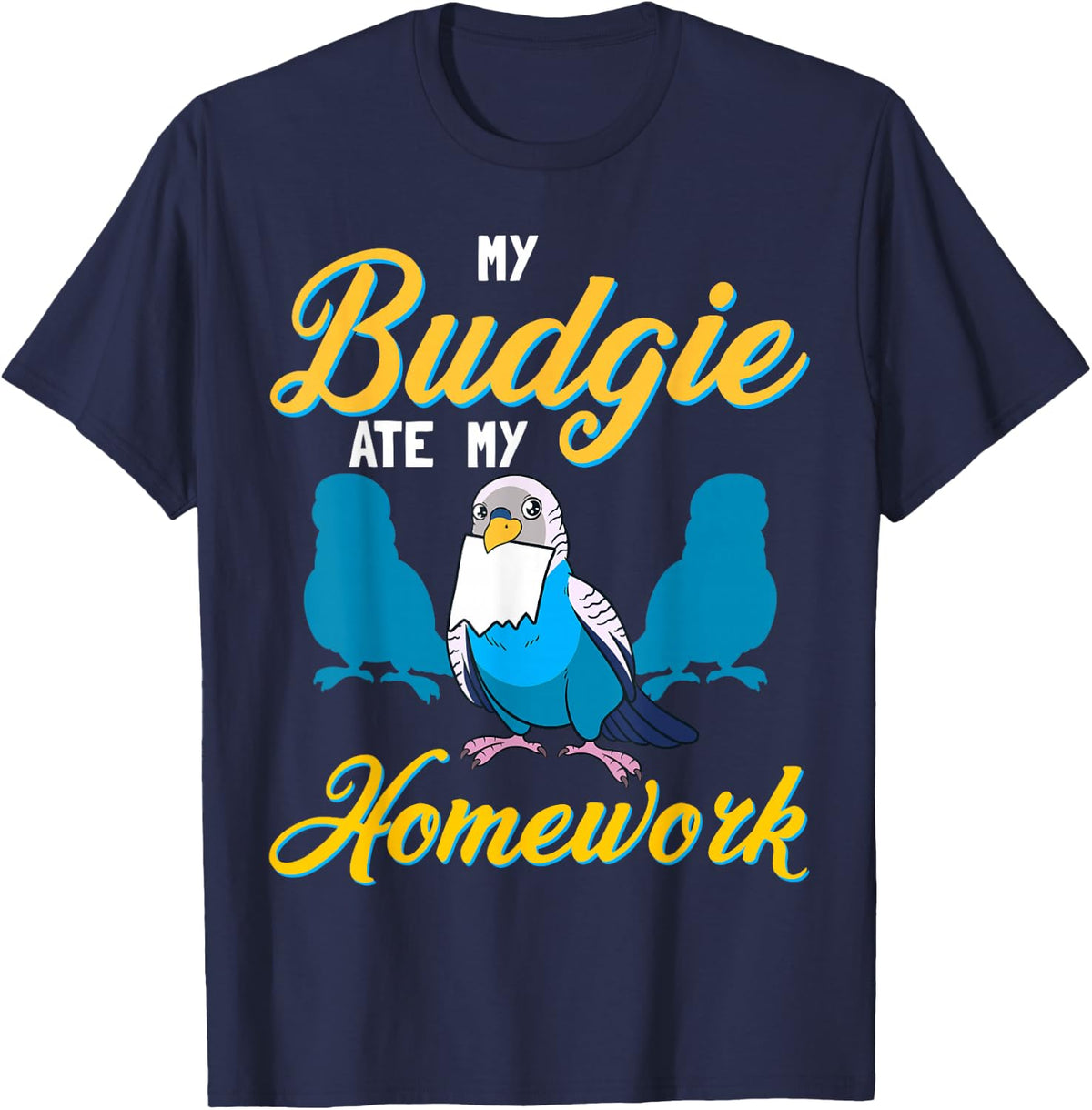 Budgie Common Parakeets Pet Ornithology Birders Birding T-Shirt - Navy Blue
