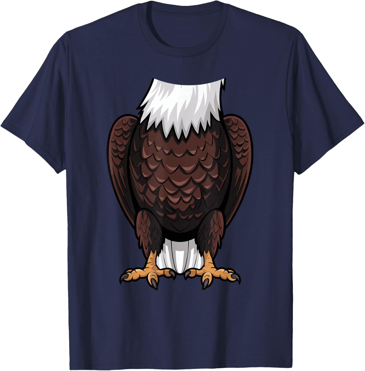 Bald Eagle Halloween Outfit Funny Simple Kids Costume Idea T-Shirt - Navy Blue