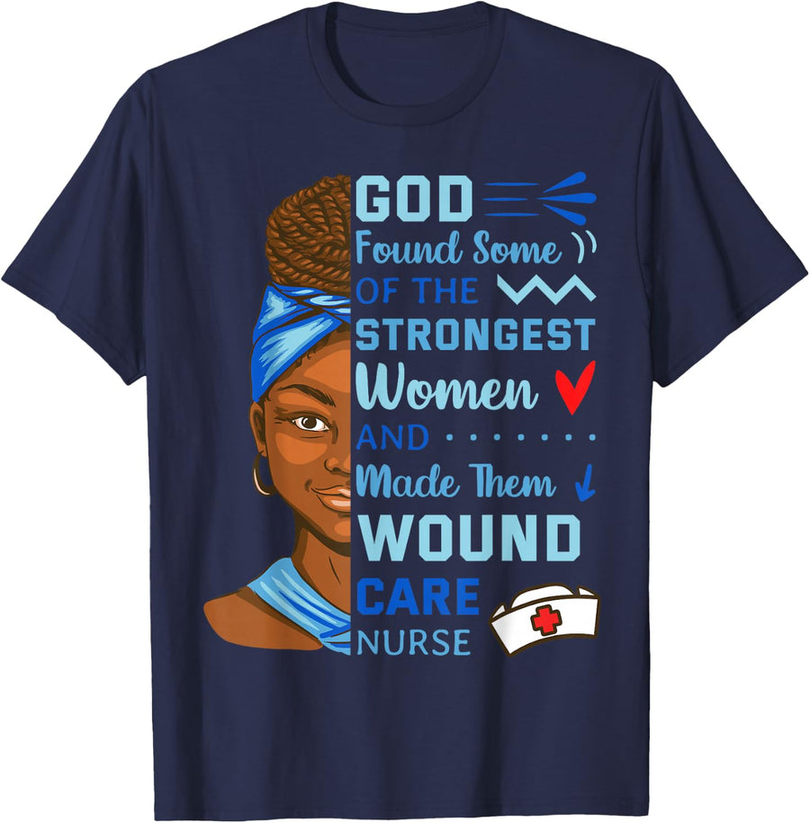 Wound Care Nurse Ostomy RN Practitioner Strongest Women T-Shirt - Navy Blue