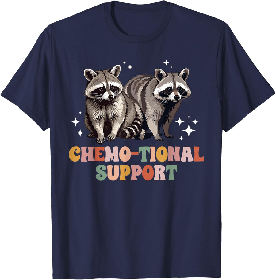 Chemo-Tional Support Oncology Nurse Oncology Nursing T-Shirt - Navy Blue
