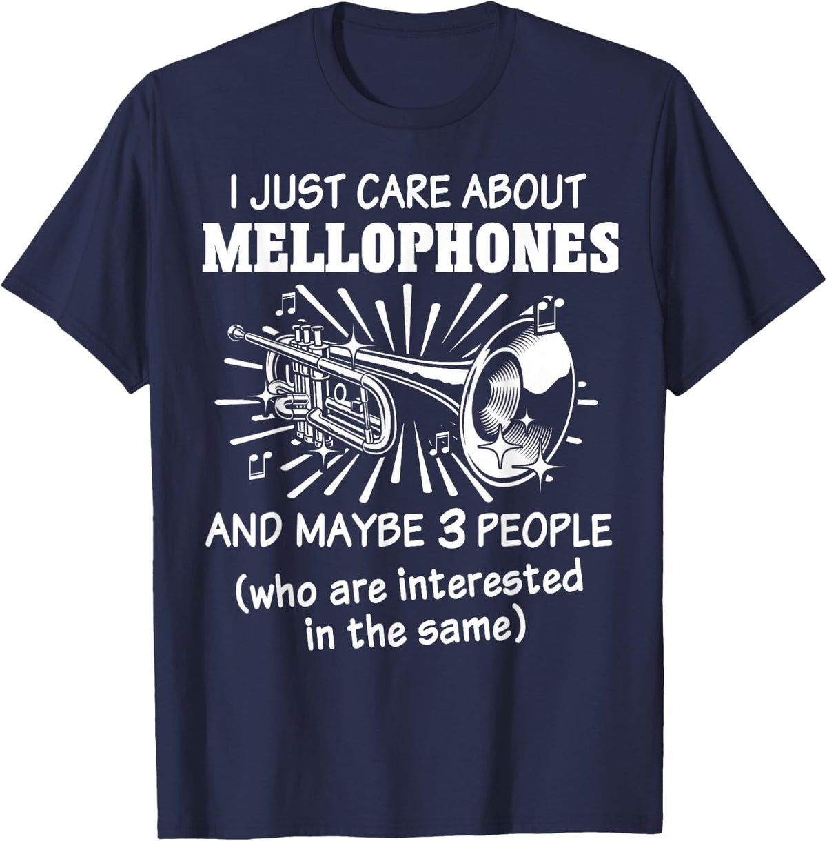 Mellophonist French Horn Marching Band Mellophone T-Shirt - Navy Blue