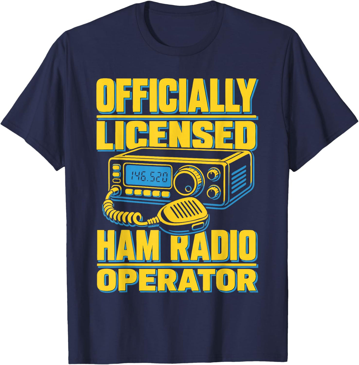 Licensed Ham Radio Operator T-Shirt - Navy Blue