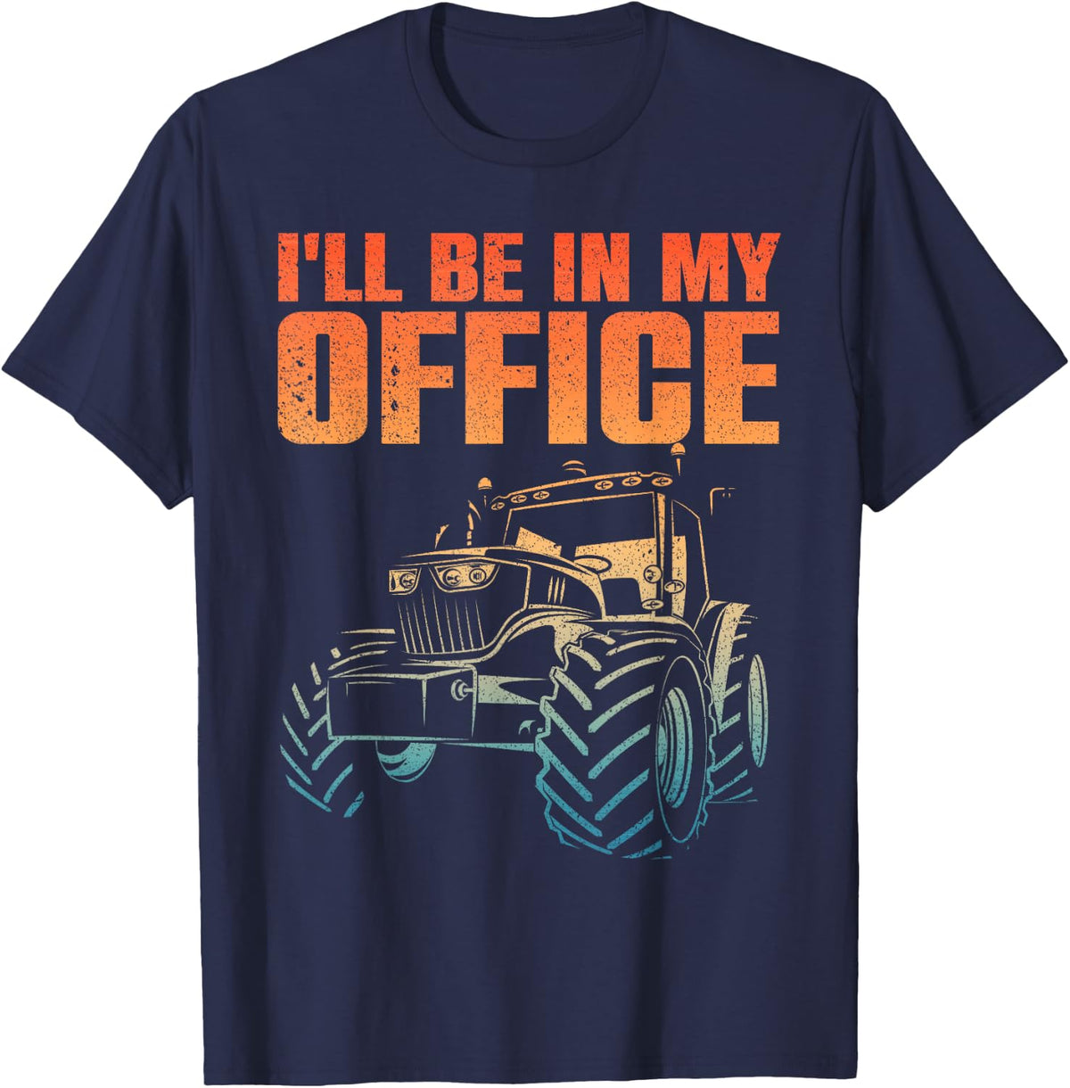 Best Tractor For Men Women Farming Agriculture Office Farmer T-Shirt - Navy Blue