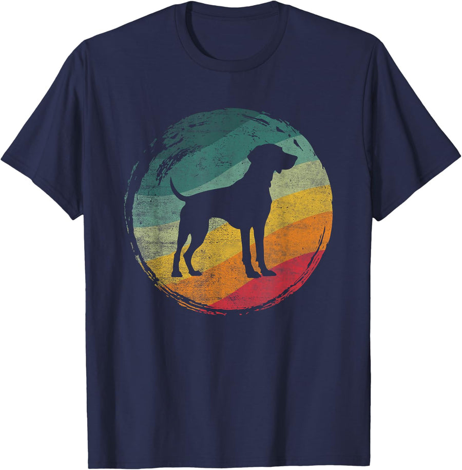 Weimaraner Dog Retro Vintage Design T-Shirt - Navy Blue