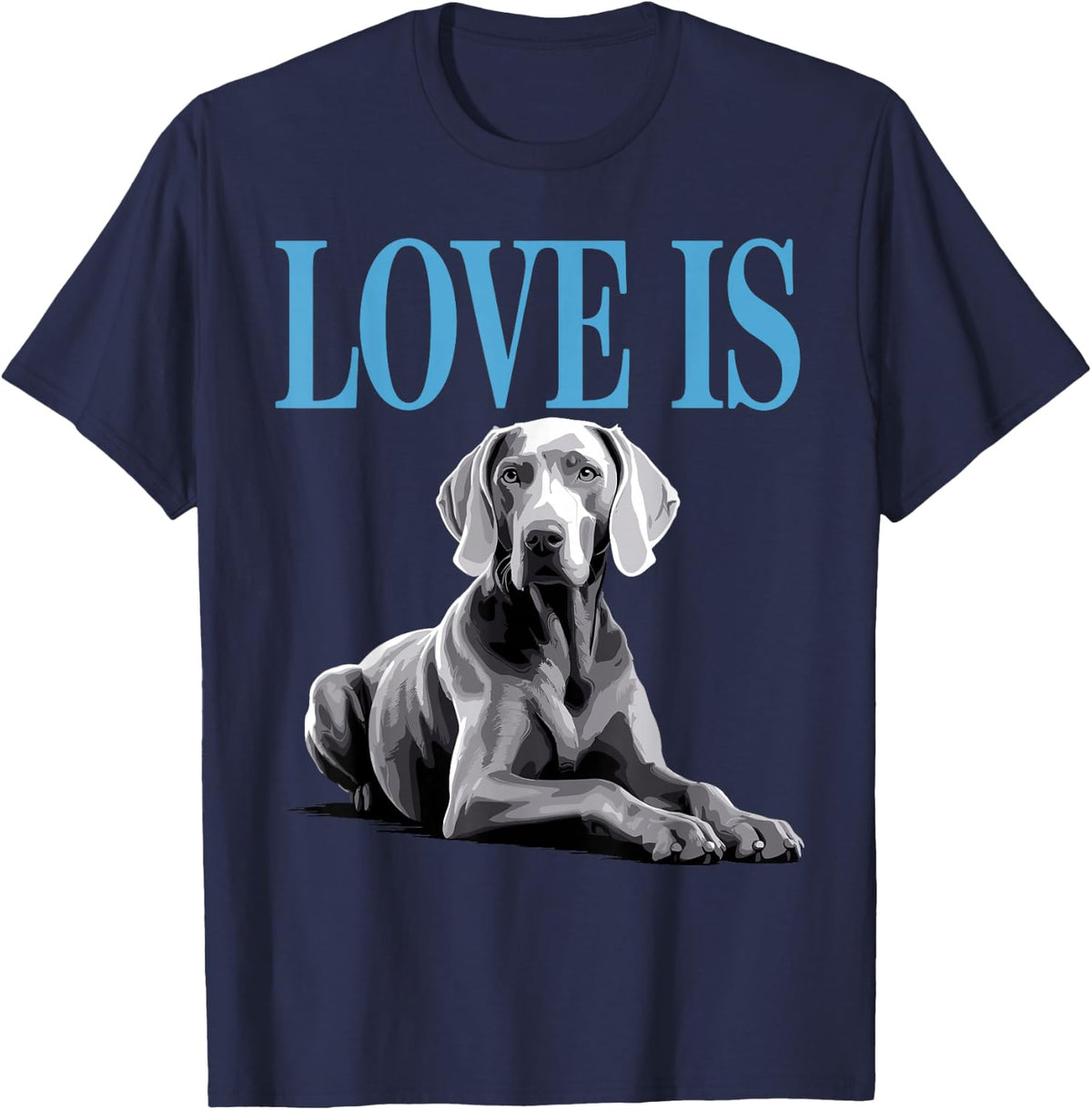 Funny Weimaraner Dog Lover Tees T-Shirts for Men Women Weimaraner Art Gift - Navy Blue