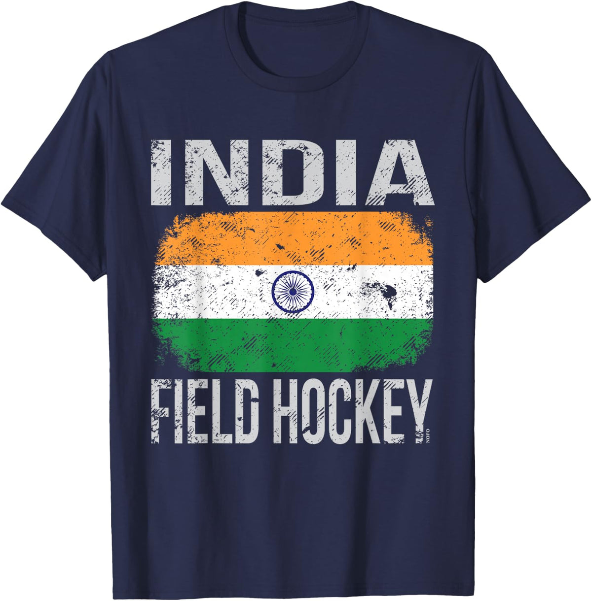 India Field Hockey, Indian Flag T-Shirt T-Shirt - Navy Blue