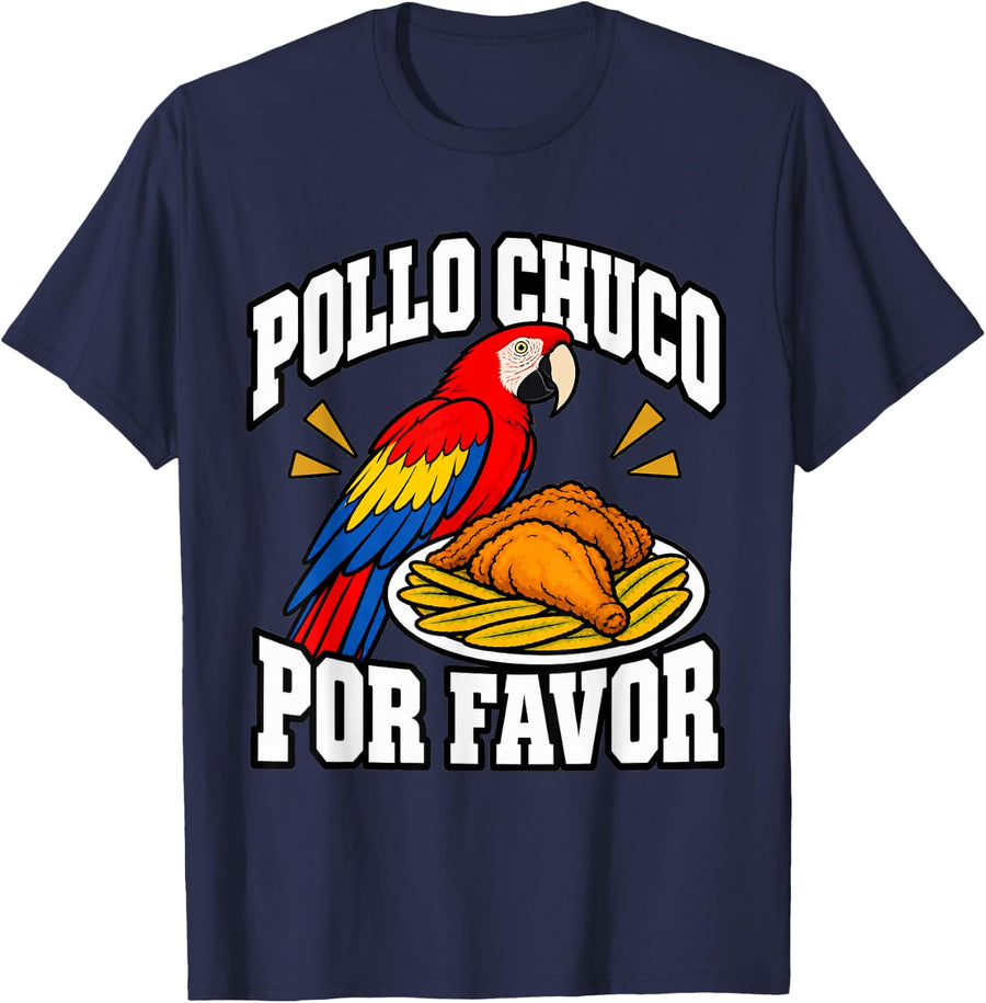 Honduran Pollo Chuco Por Favor Catracha Mom Scarlet Macaw T-Shirt - Navy Blue