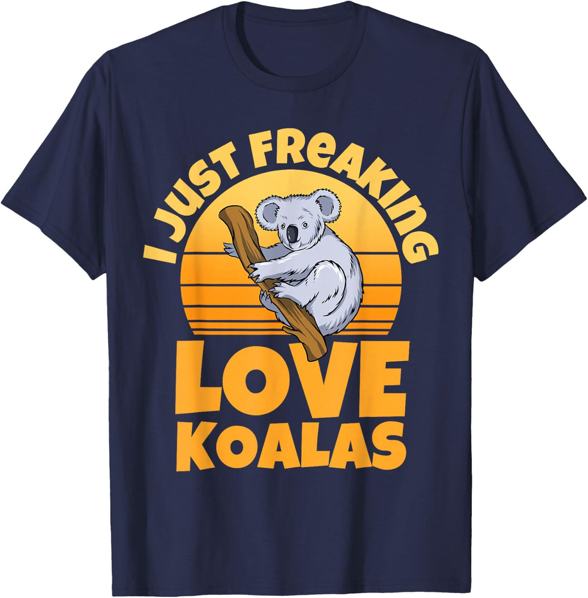 Love Koala Bears Funny Koala Animal Pajama T-Shirt - Navy Blue