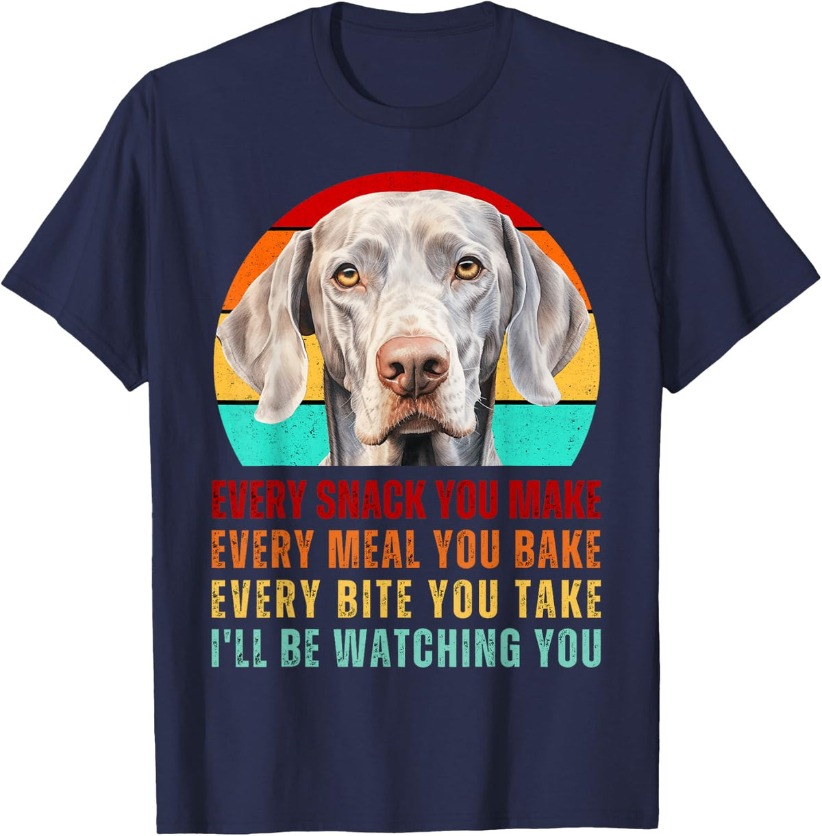 Funny Weimaraner Raner Dog Weim Dad Presents and Apparel T-Shirt - Navy Blue