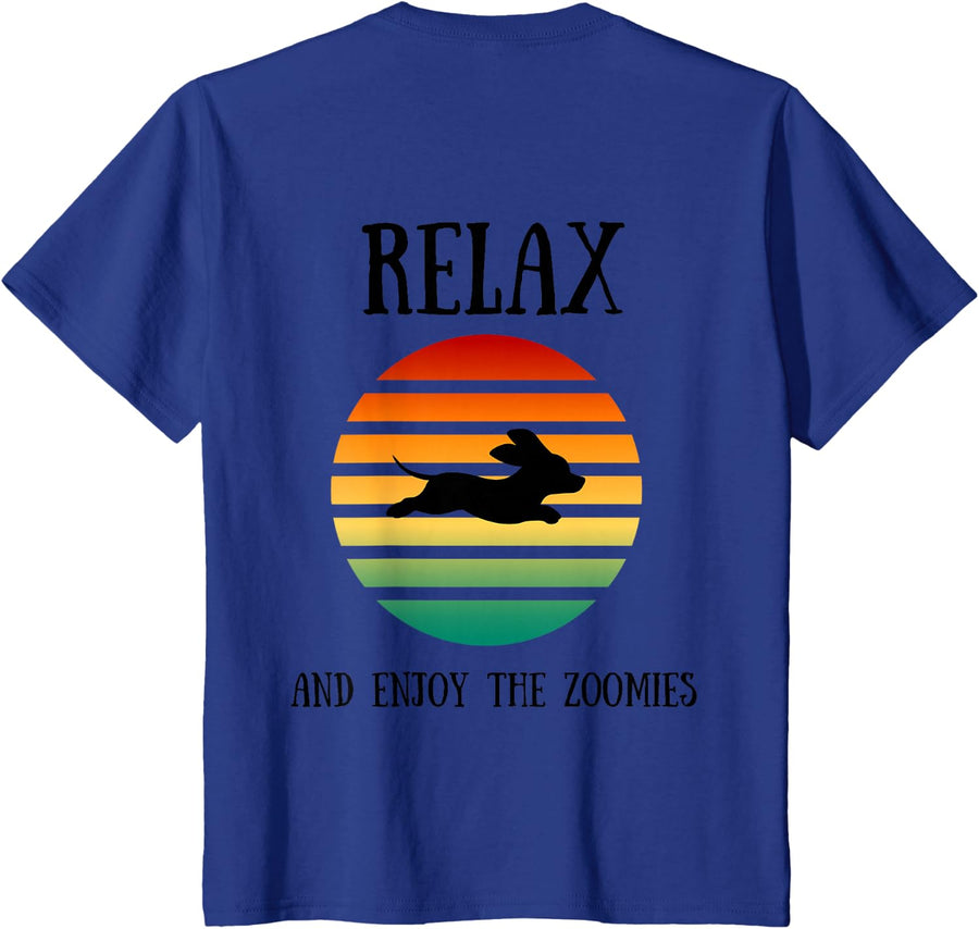 Relax and Enjoy the Zoomies Dachshund Doxin Wiener Dog Funny T-Shirt for Men Women Kids - Royal Blue