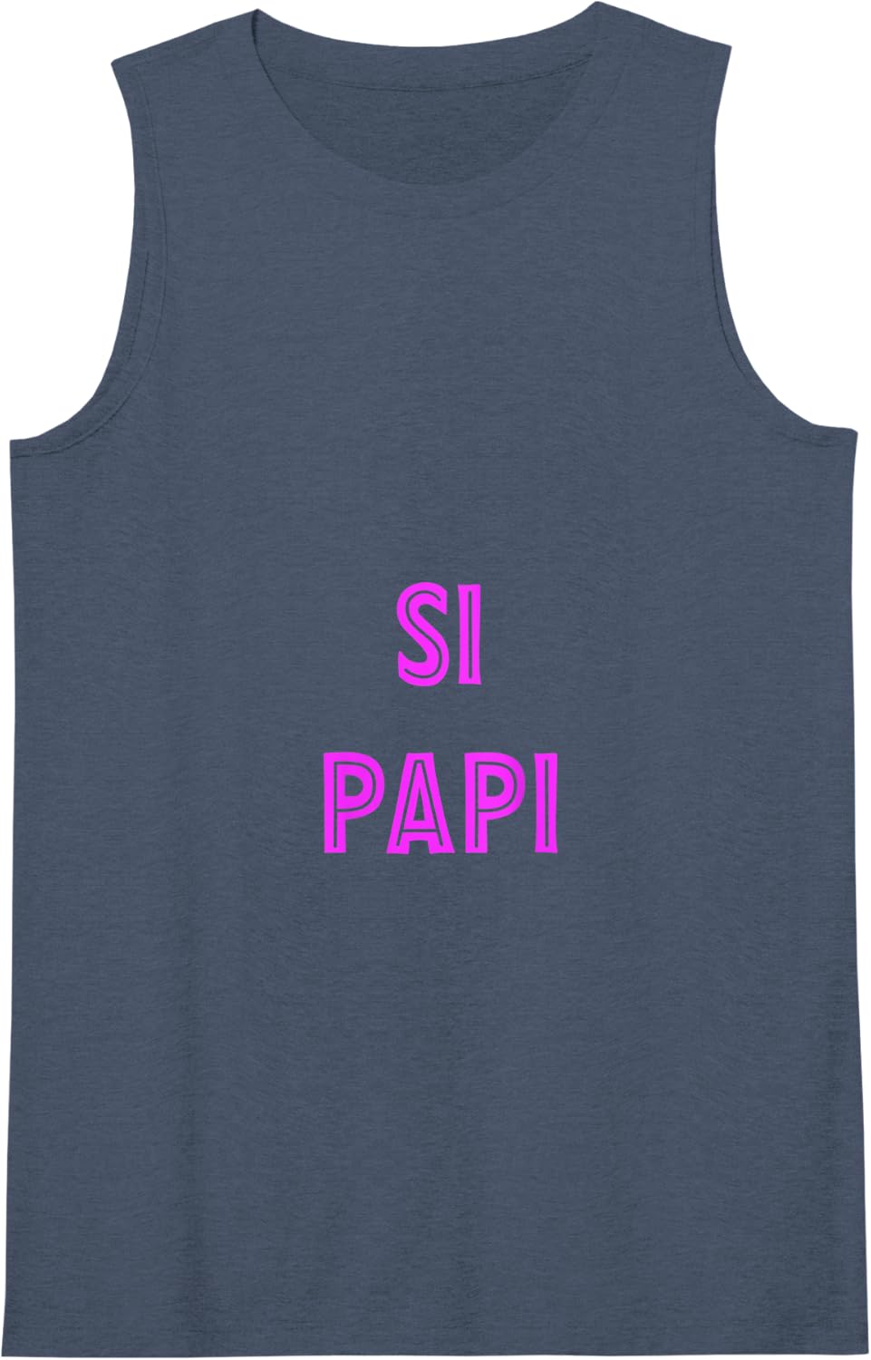 Womens Si Papi Shirt Yes Daddy BDSM Latina Woman Gift Father's Day Tank Top - Navy Blue