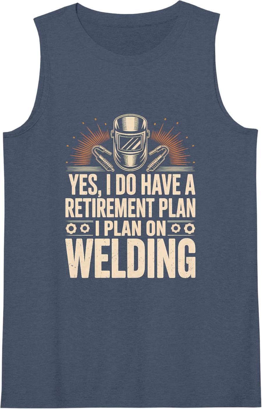 Women's Welder Retirement 2026 Yes I Do Have A Retirement Plan Tank Top - Navy Blue