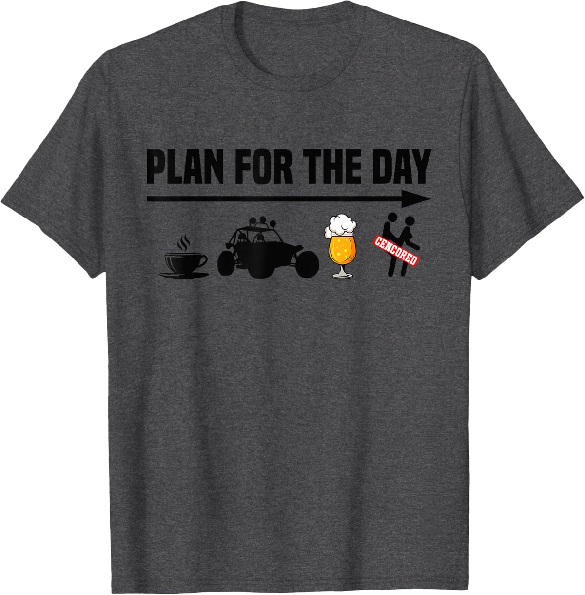 Sand Rail Accessories for Men Dune Buggy Driver Dune Buggy T-Shirt - Dark Heather Grey
