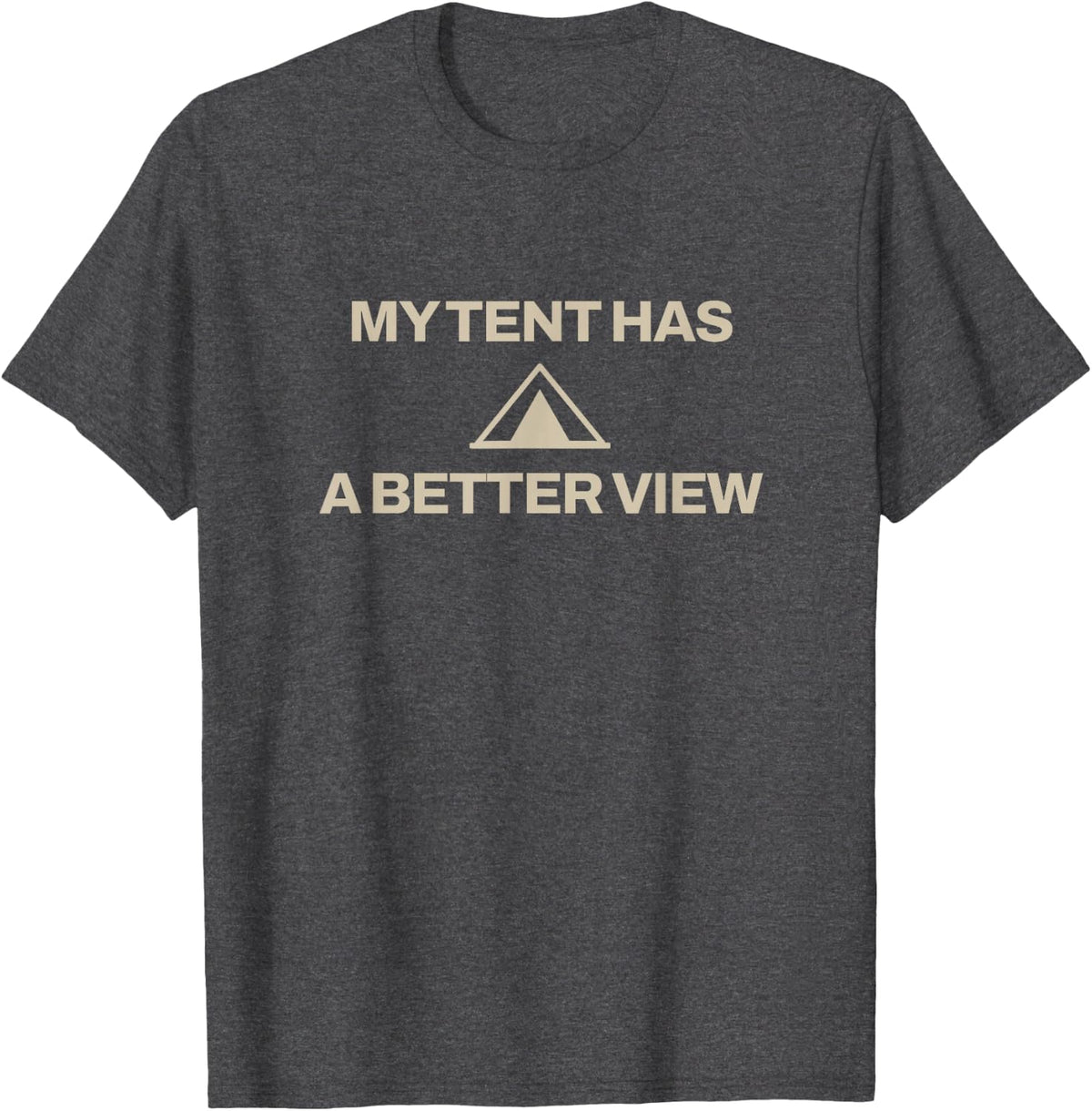 Camping Hiking Backpacking Wilderness Funny Camper T-Shirt - Dark Heather Grey