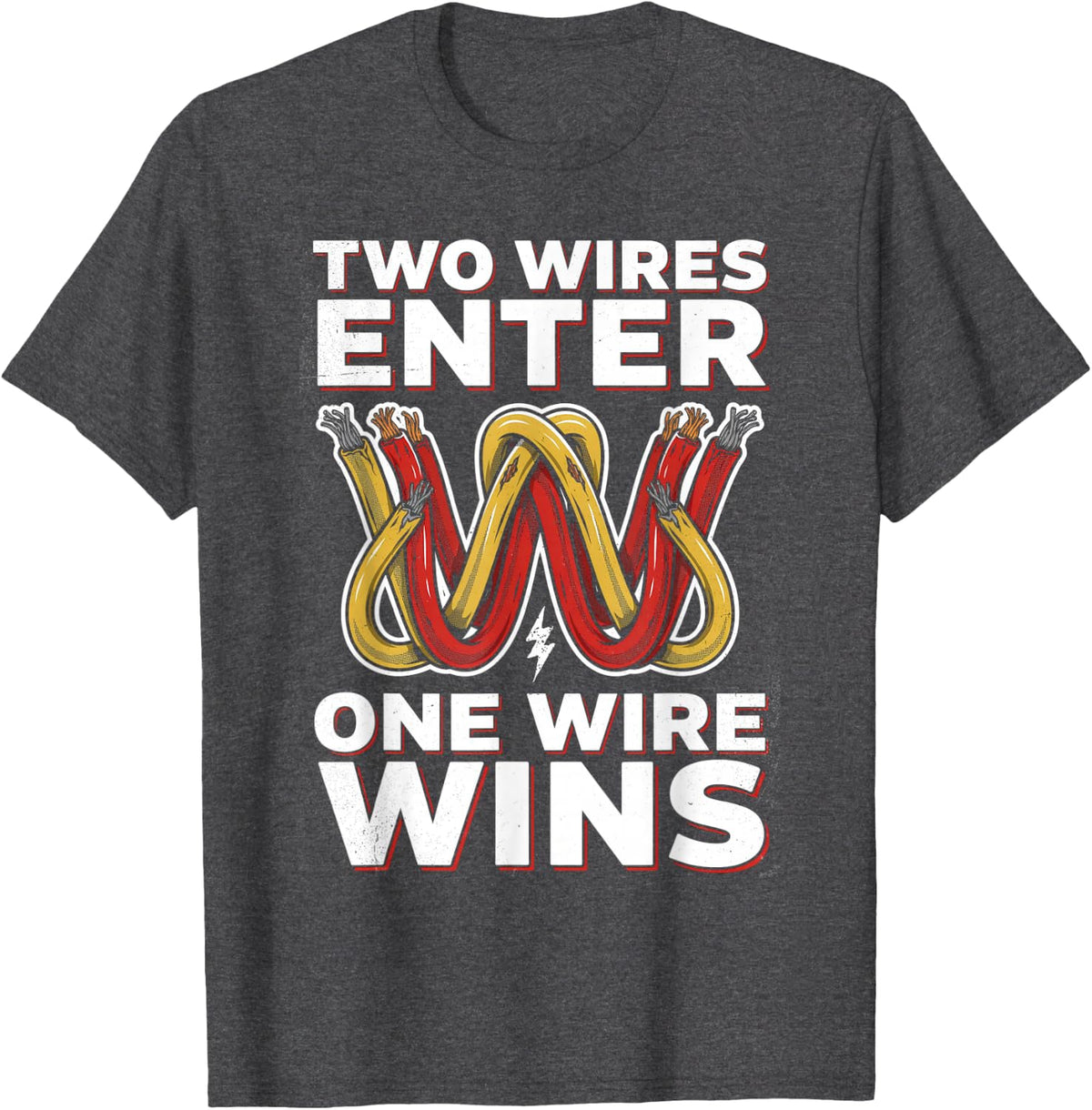 Electrician Electrical Engineer Tools Electricity T-Shirt - Dark Heather Grey