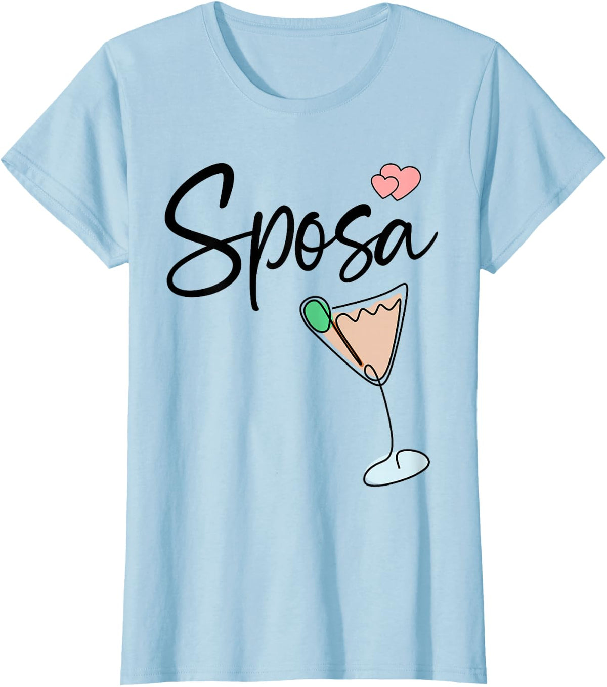 WEDDING BRIDAL PARTY ITALY SPOSA ITALIAN BRIDE T-Shirt - Baby Blue