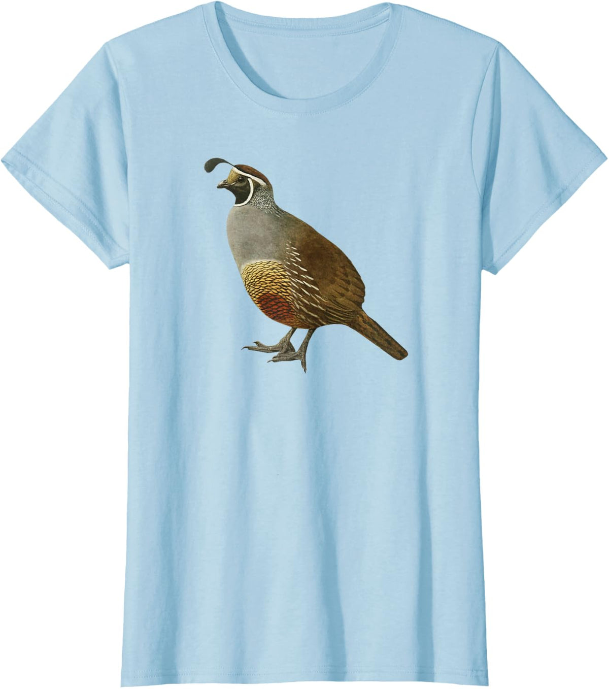 Quail T-shirt I Love Quails Cute Birder Gift T-Shirt - Baby Blue