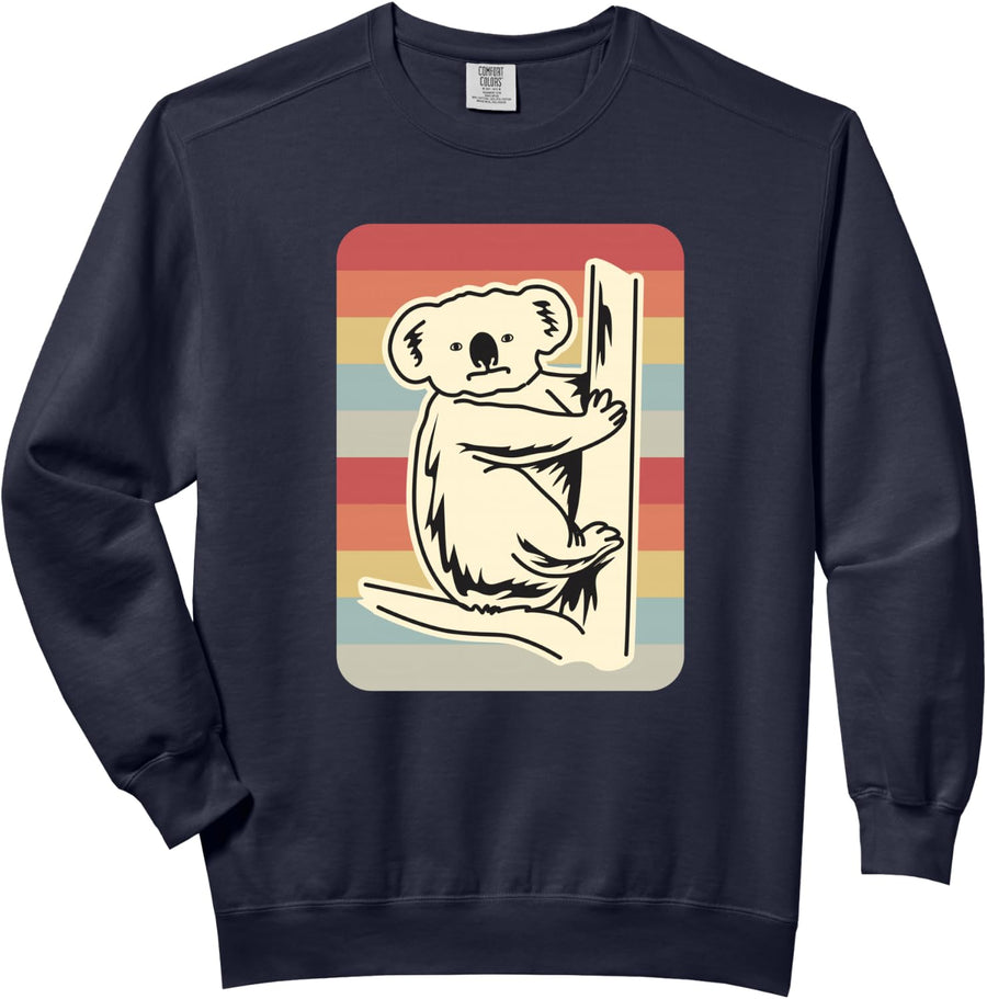 Retro Koala Bear Shirt | Gift T-Shirt Comfort Colors Adult Sweatshirt - Adult Unisex Navy