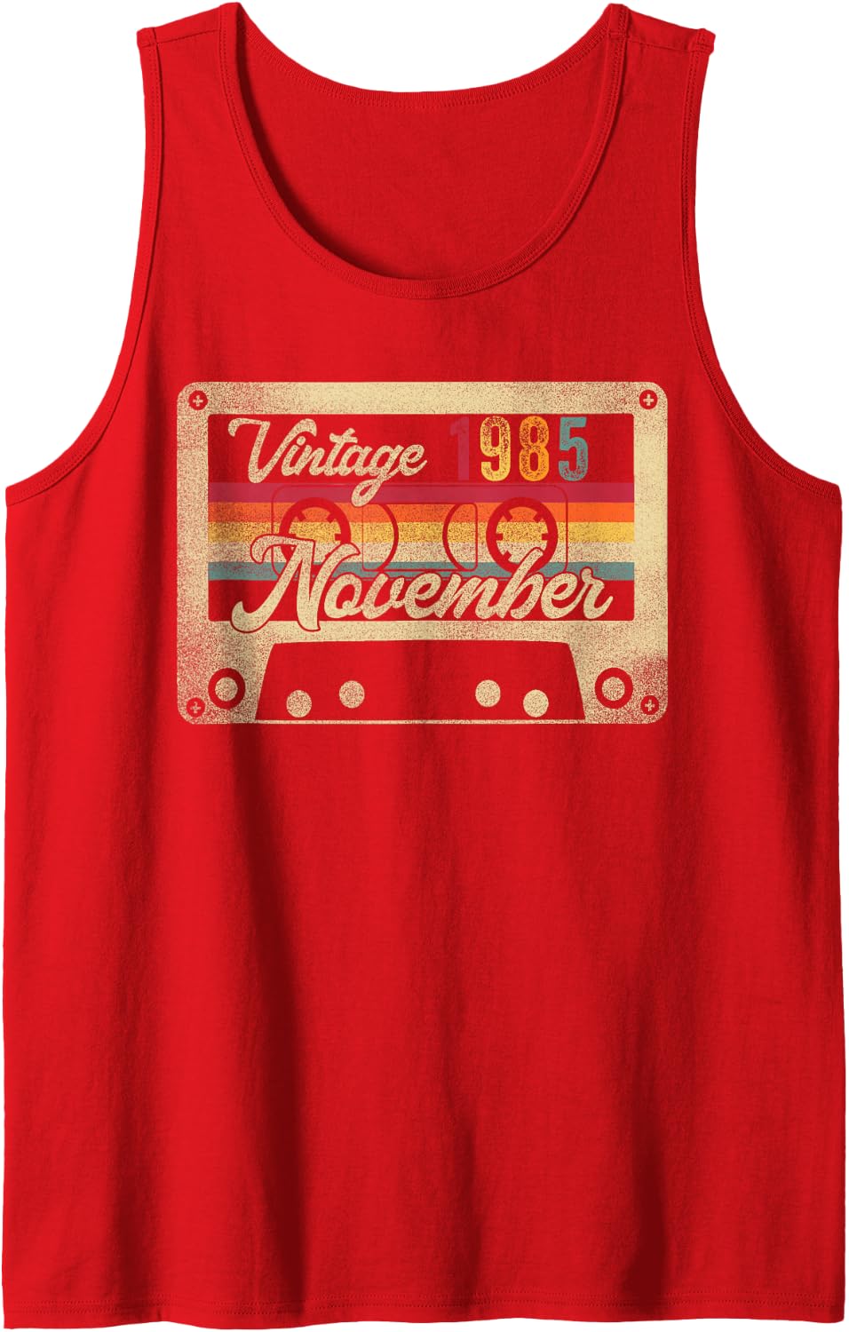 Vintage 41st Birthday Retro - 41 Years Old November 1985 Sleeveless Tank Top - Red