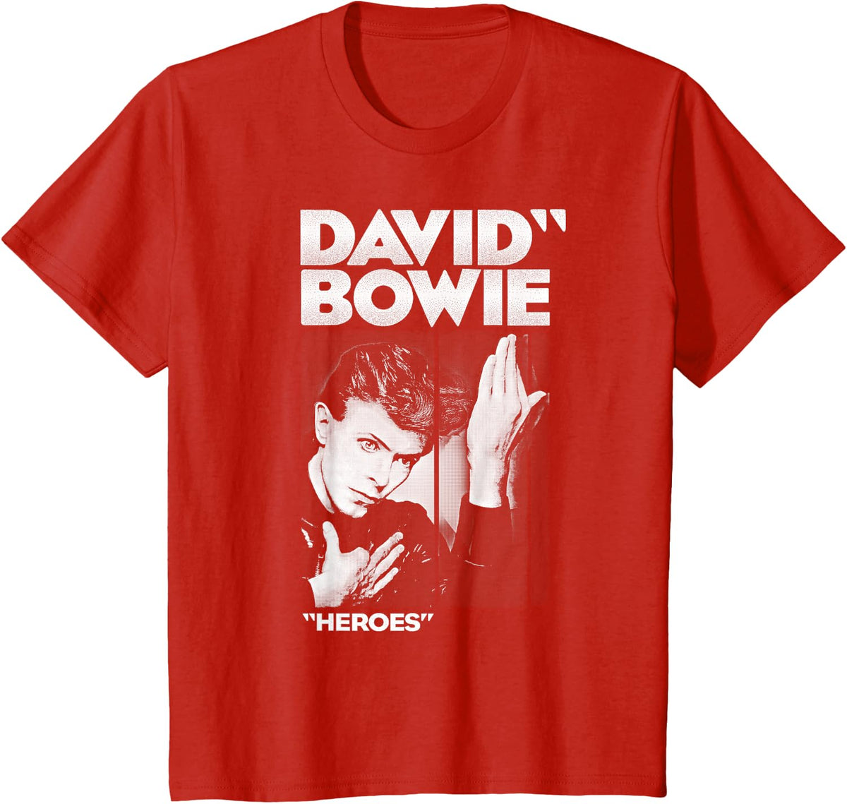 David Bowie - Bold Heroes T-Shirt - Red