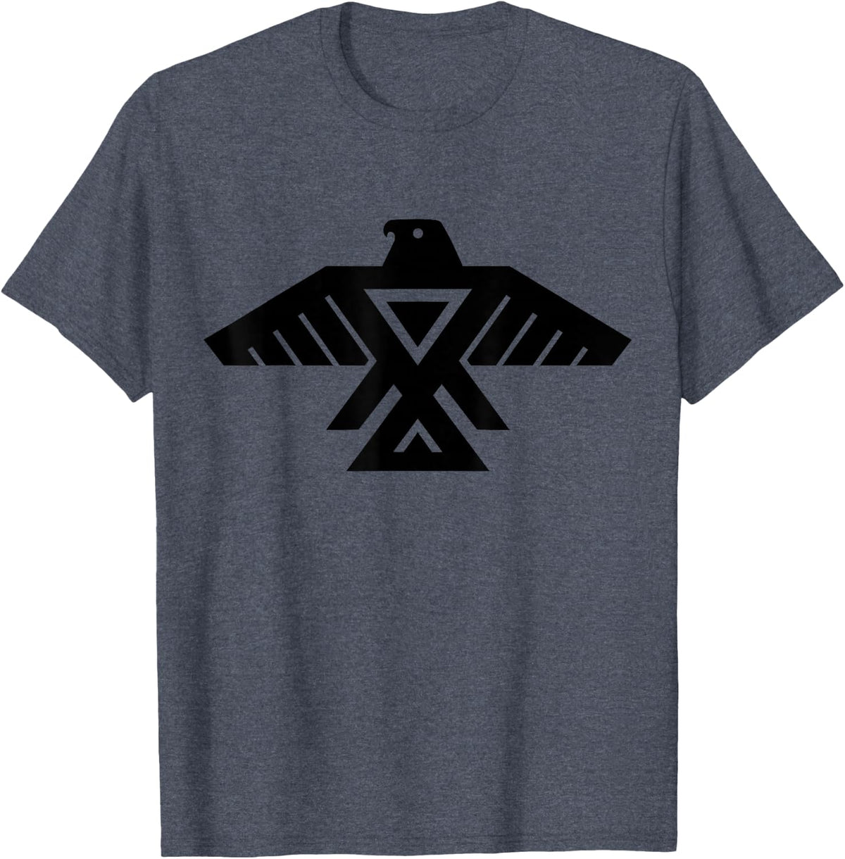 Flags and Symbols Anishinaabe Native American Thunderbird Symbol T-Shirt - Heather Blue