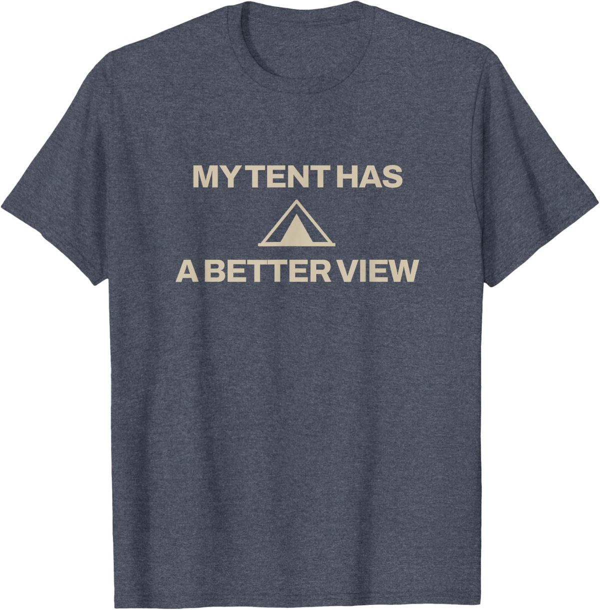 Camping Hiking Backpacking Wilderness Funny Camper T-Shirt - Heather Blue
