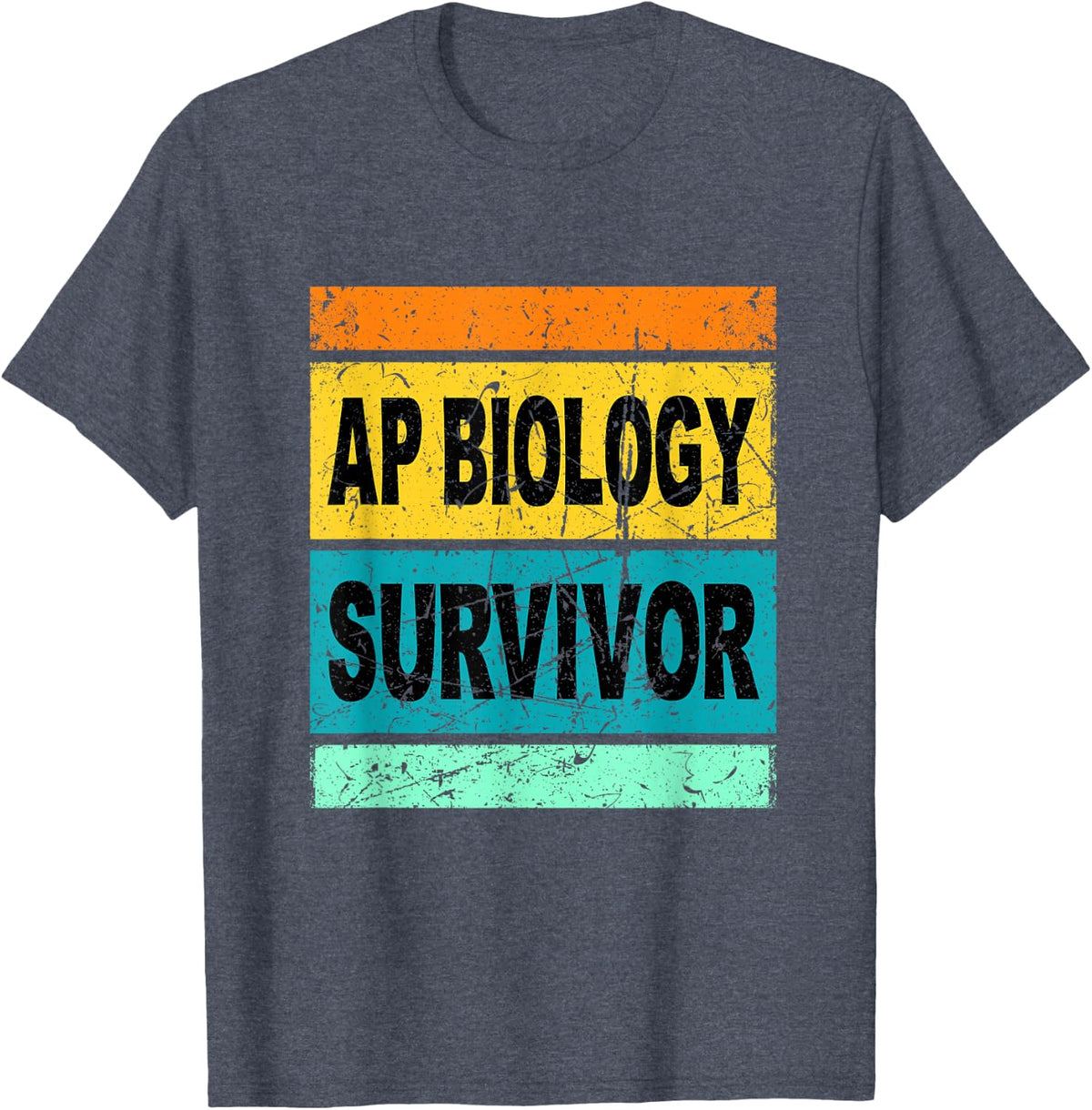 Retro AP Biology Shirt AP Biology Survivor Prep Book Study T-Shirt - Heather Blue