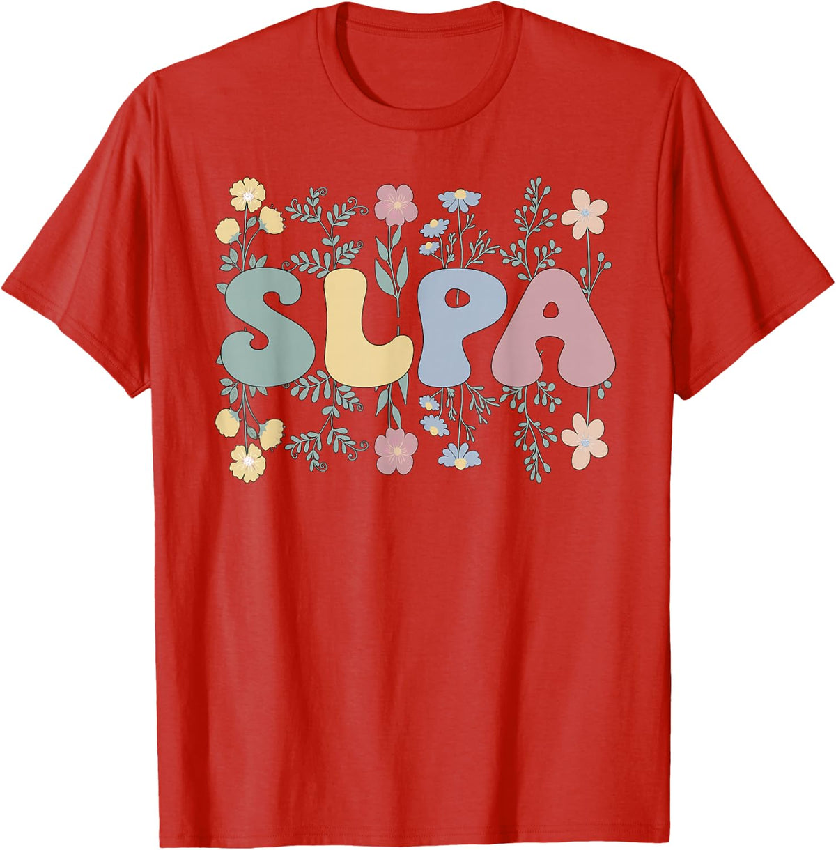 Groovy Speech-Language Pathology Assistant T-Shirt - Red