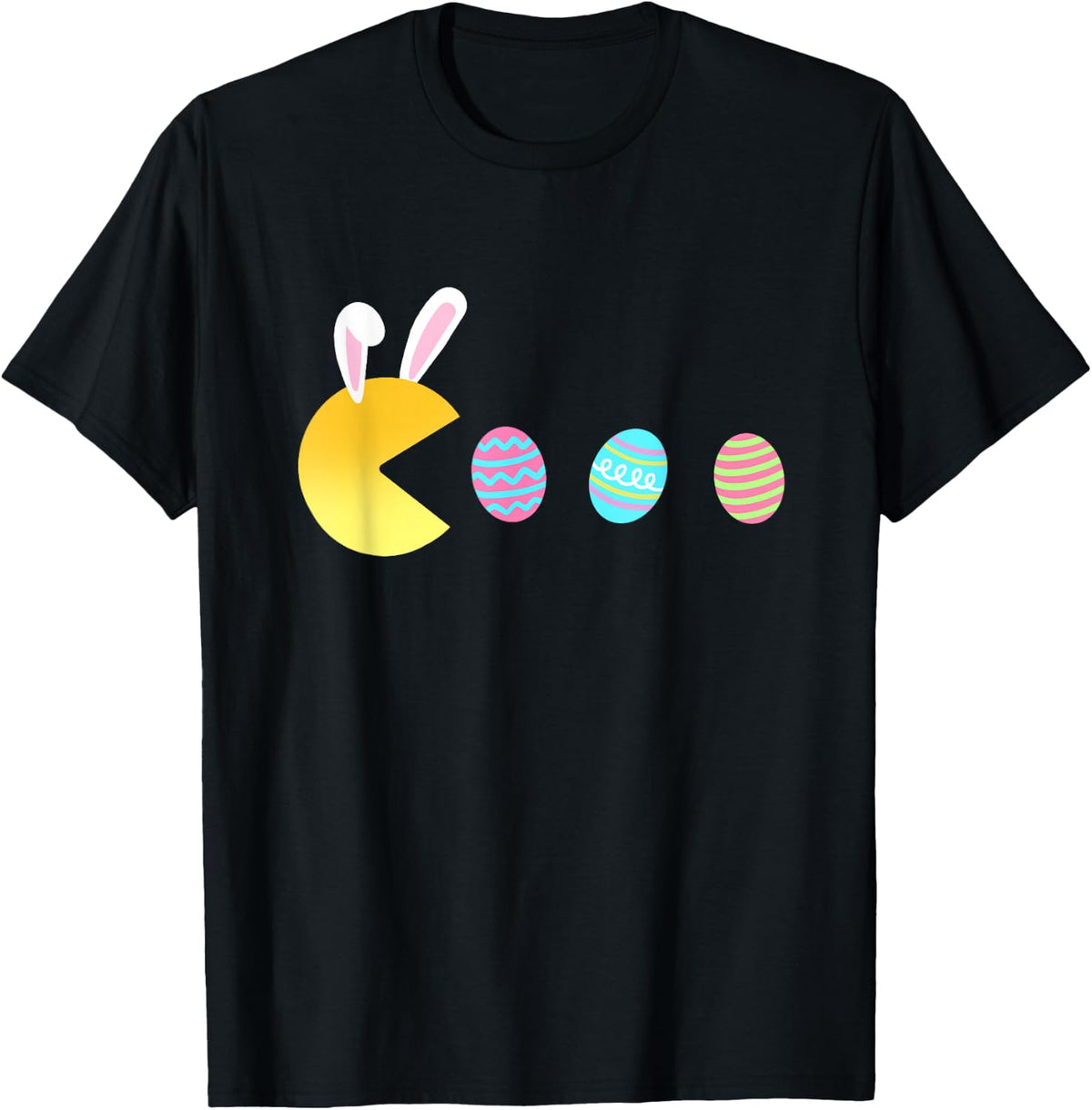 Happy Easter Bunny Video Game Funny Boys Girls Kids T-Shirt - Black
