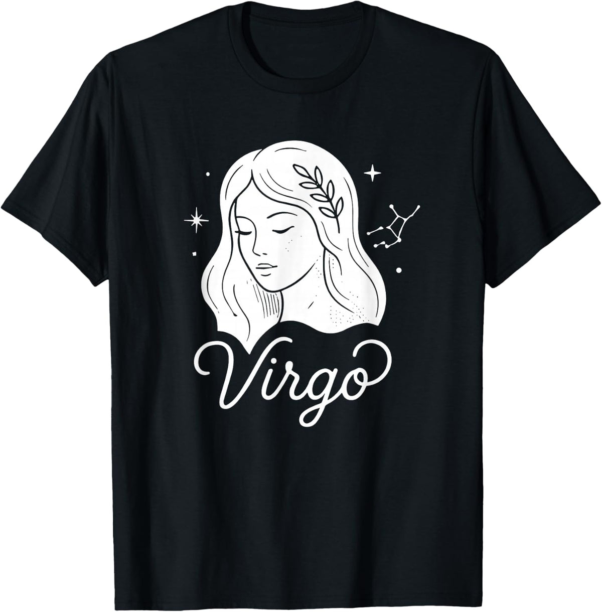 Virgo Zodiac Sign Astrology Horoscope Astrological Symbol T-Shirt - Black