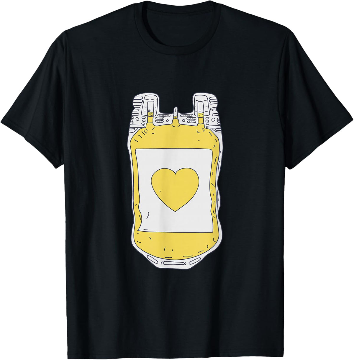 Plasma Dispenser - Yellow Heart - Plasma Chemist T-Shirt - Black