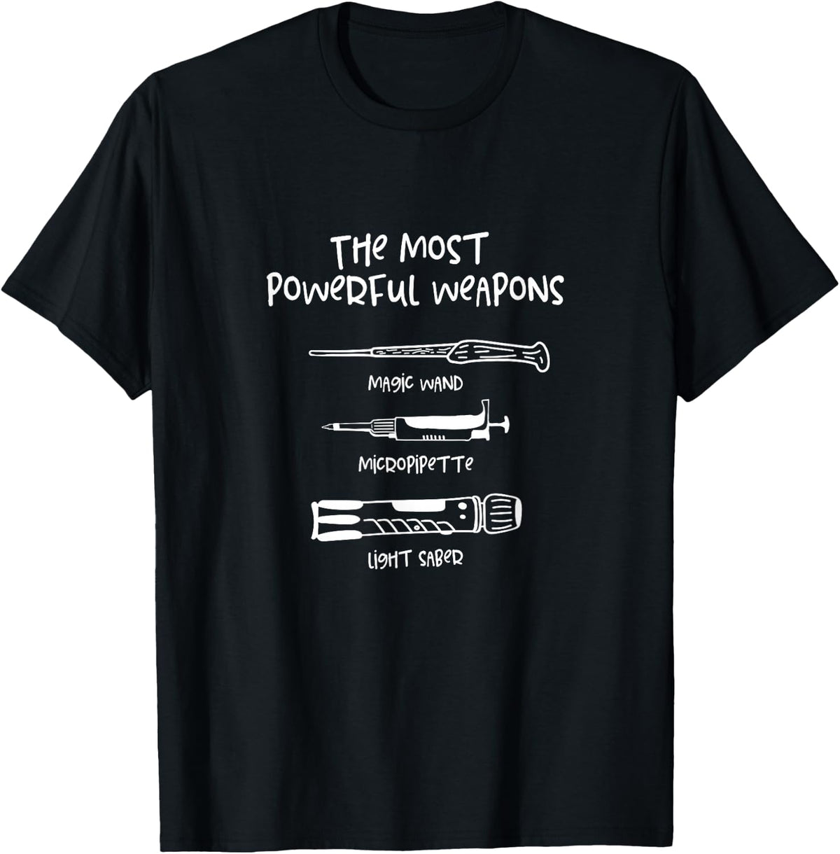 Science Chemistry Biochemistry Micropipette Pipette Meme T-Shirt - Black