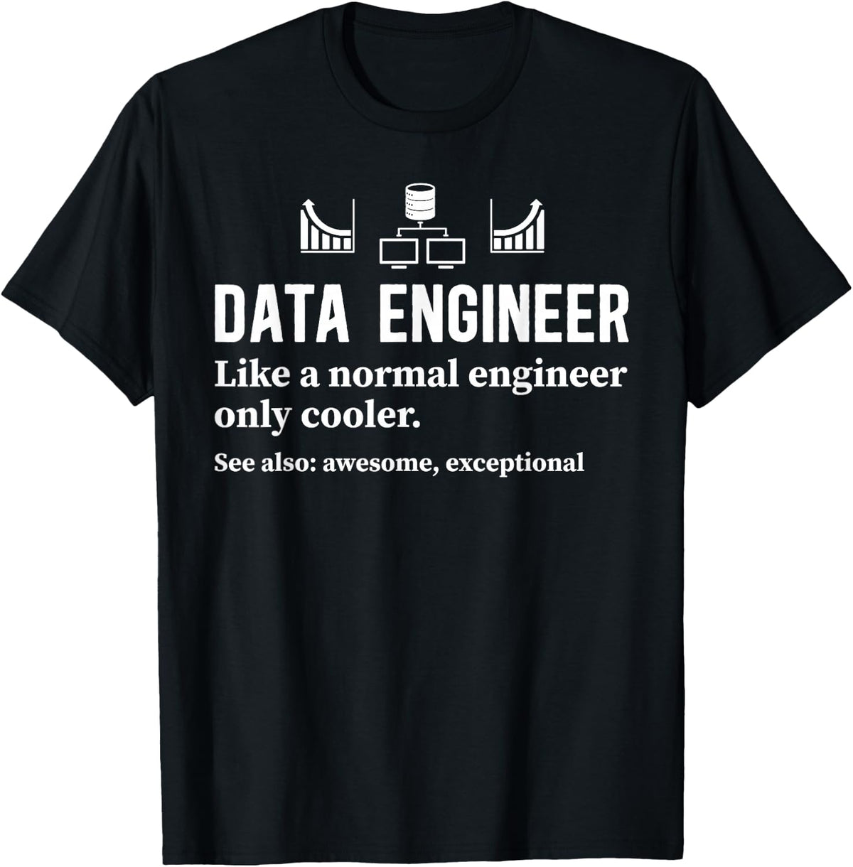 Data Engineer Definition Data Engineering T-Shirt - Black