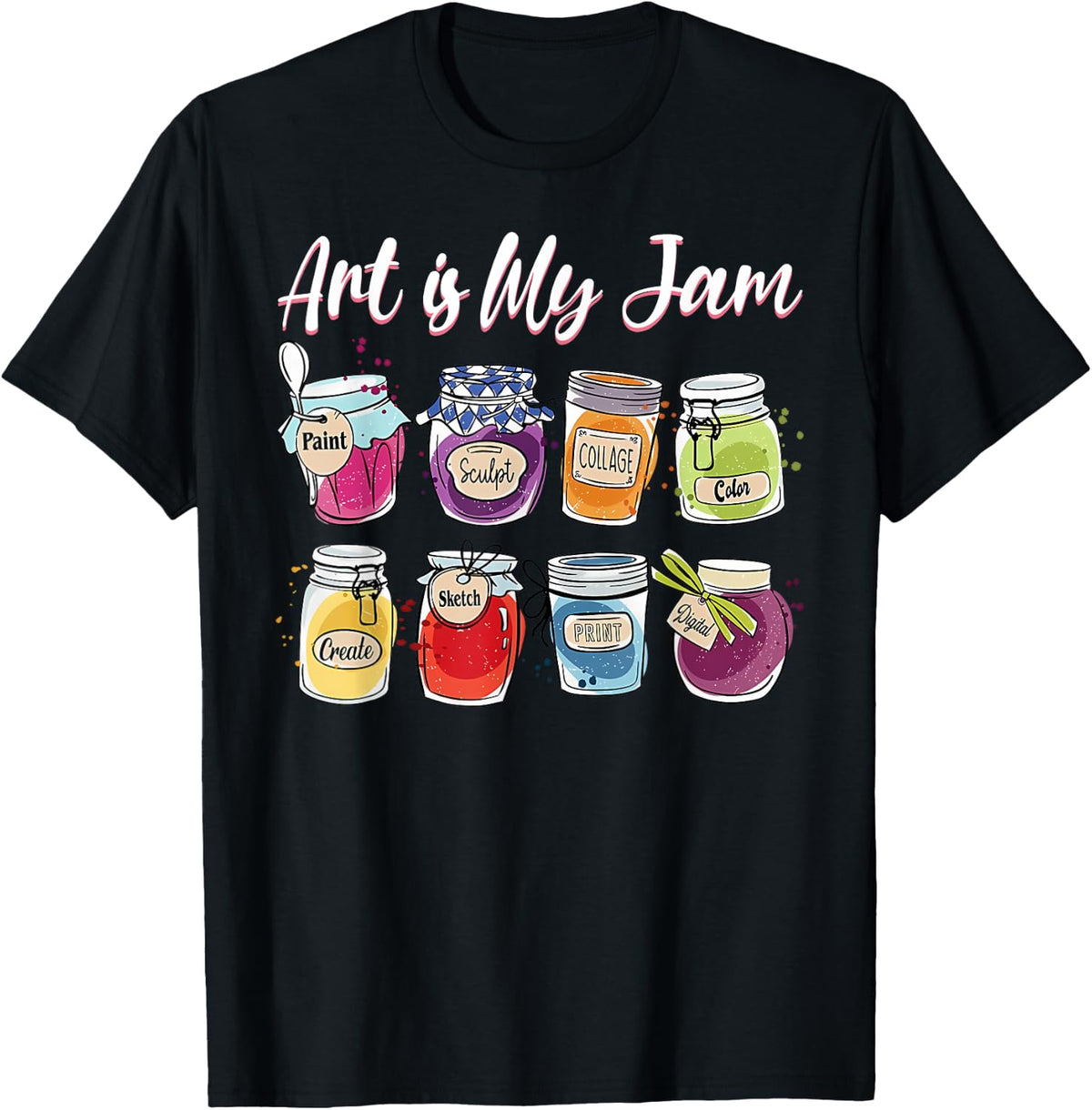 Retro Art Is My Jam Art Teacher Steam Teacher Specials Team T-Shirt - Black