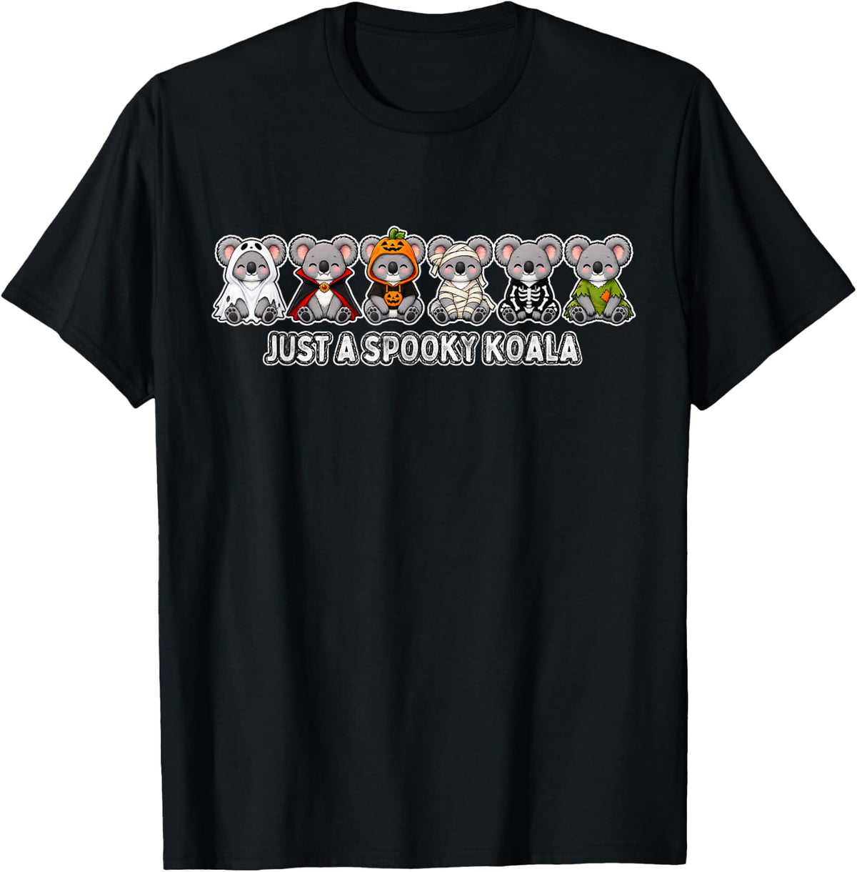Just A Spooky Koala Halloween Wildlife T-Shirt - Black