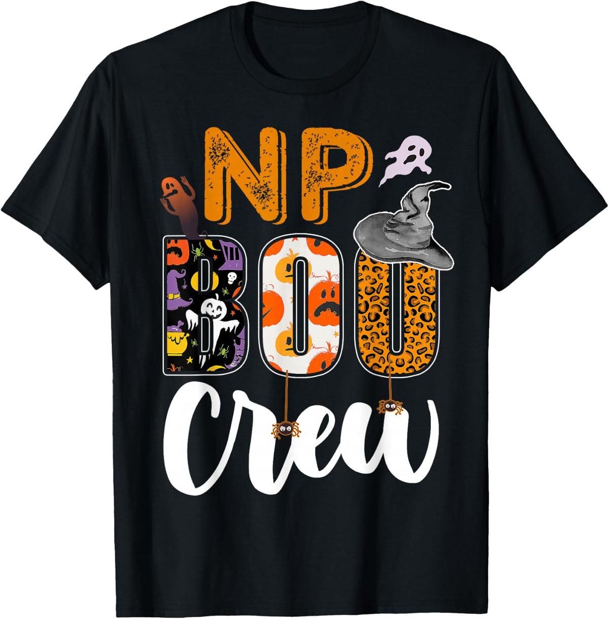 NP Boo Crew Halloween Costume Matching T-Shirt - Black