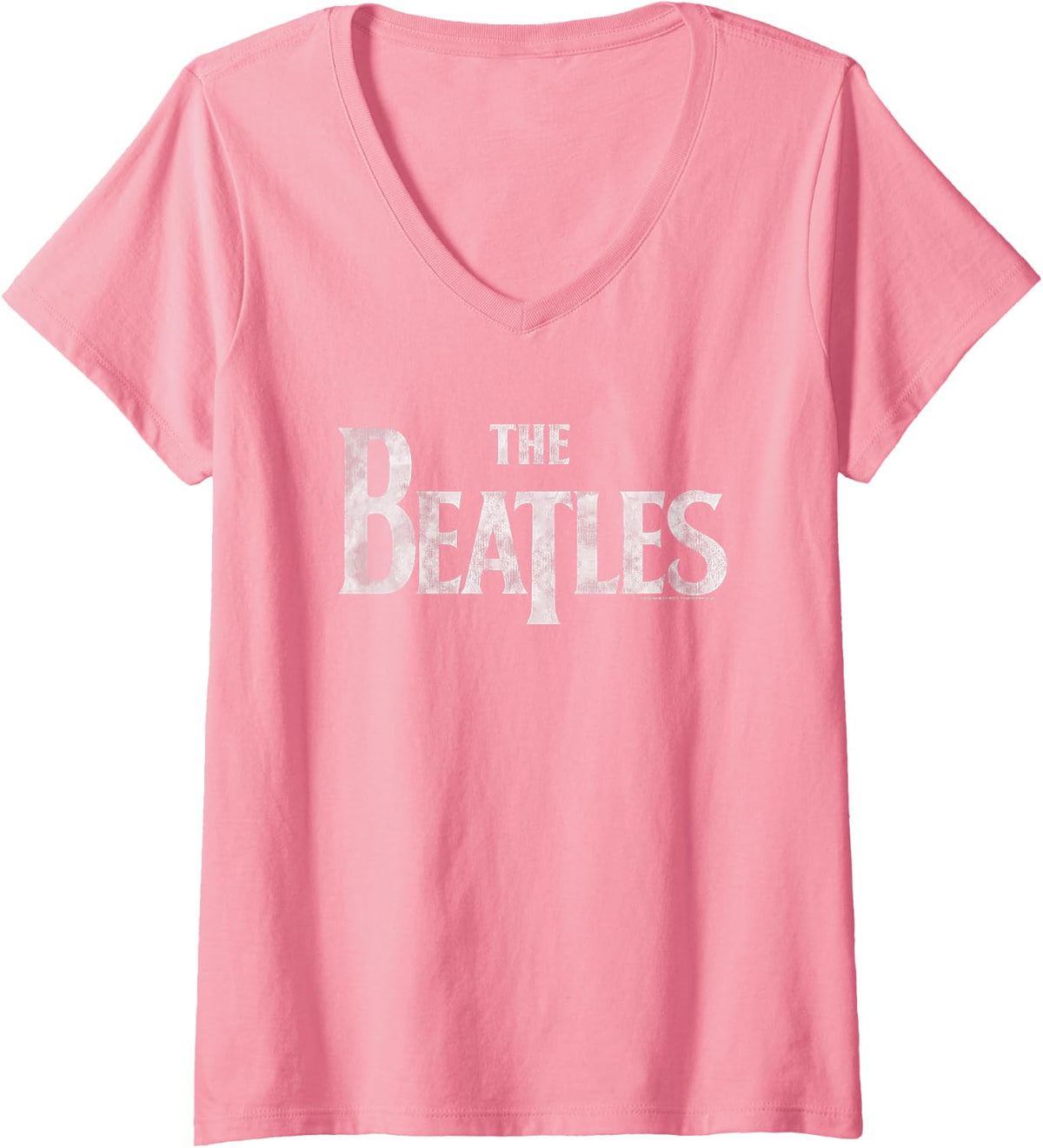 Women's The Beatles V-Neck T-Shirt - Pink