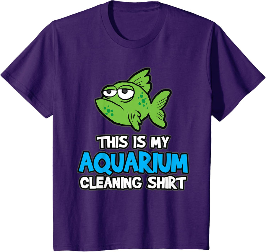 Aquarium Cleaning Fish Tank Aquarist Fish Keeping Gift T-Shirt - Purple