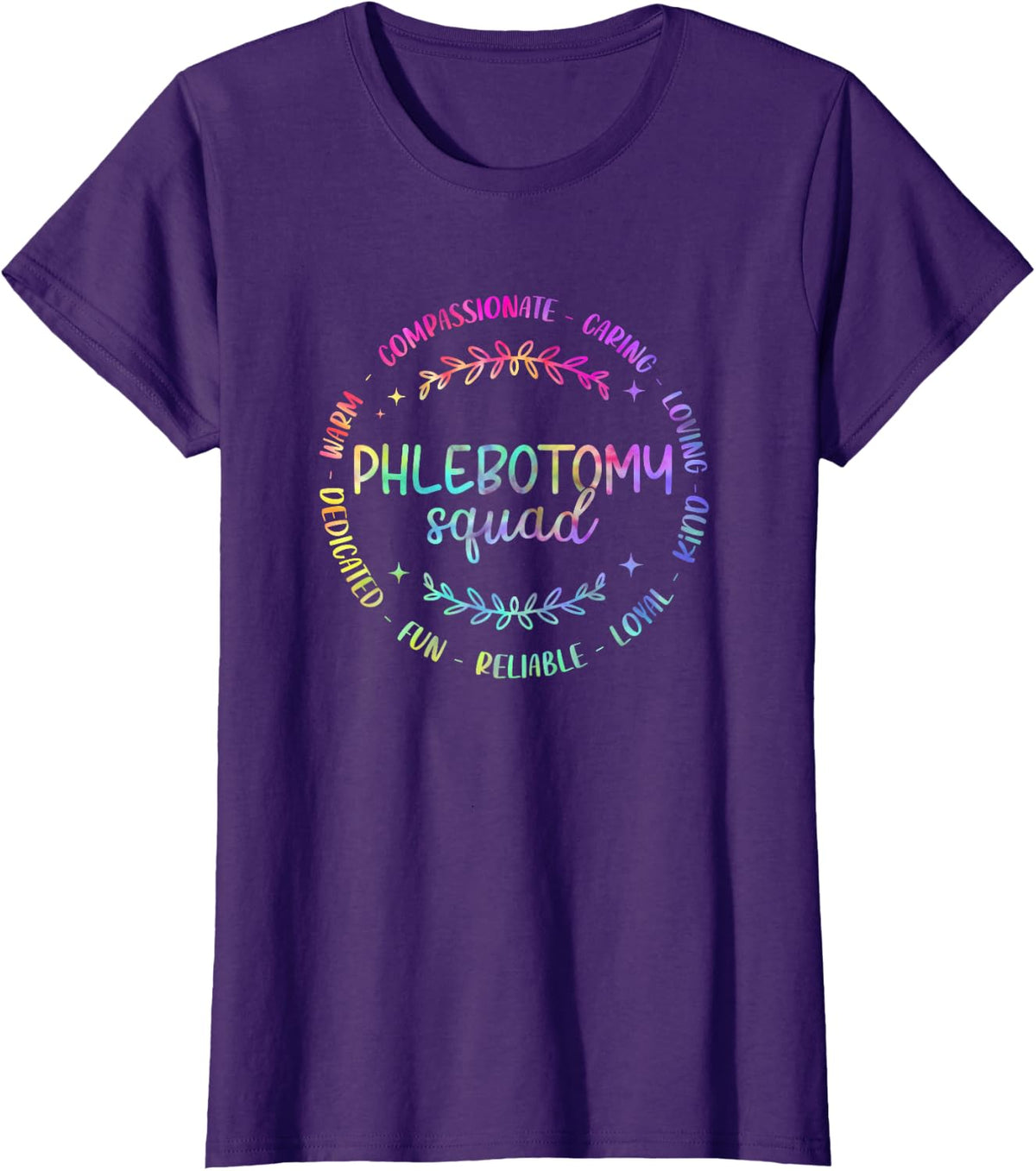 Phlebotomy Squad Phlebotomist Tie Dye Design For Nurse T-Shirt - Purple